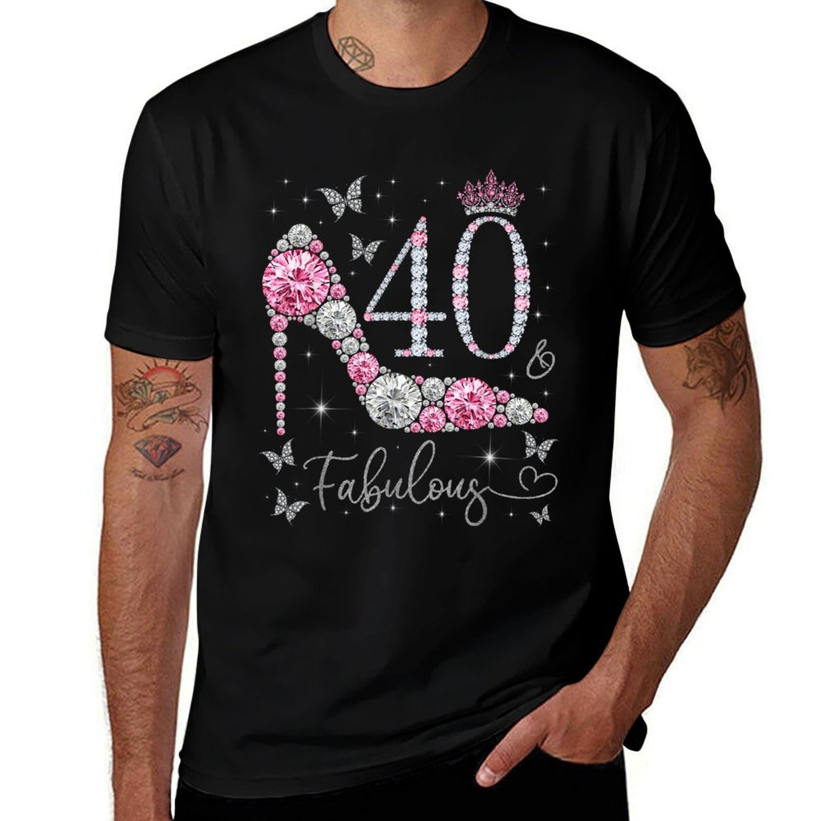 40 & Fabulous, 40 Years Old And Fabulous, 40th Birthday  Relaxed-fit T-Shirt