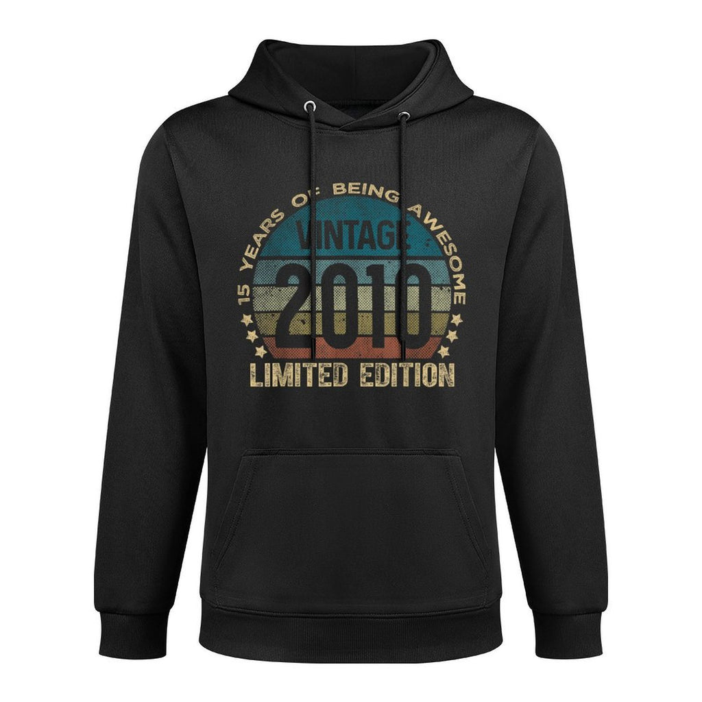 15 Year Old Gifts Vintage 2010 Limited Edition 15th Birthday Medium-Weight Fabric Hoodie