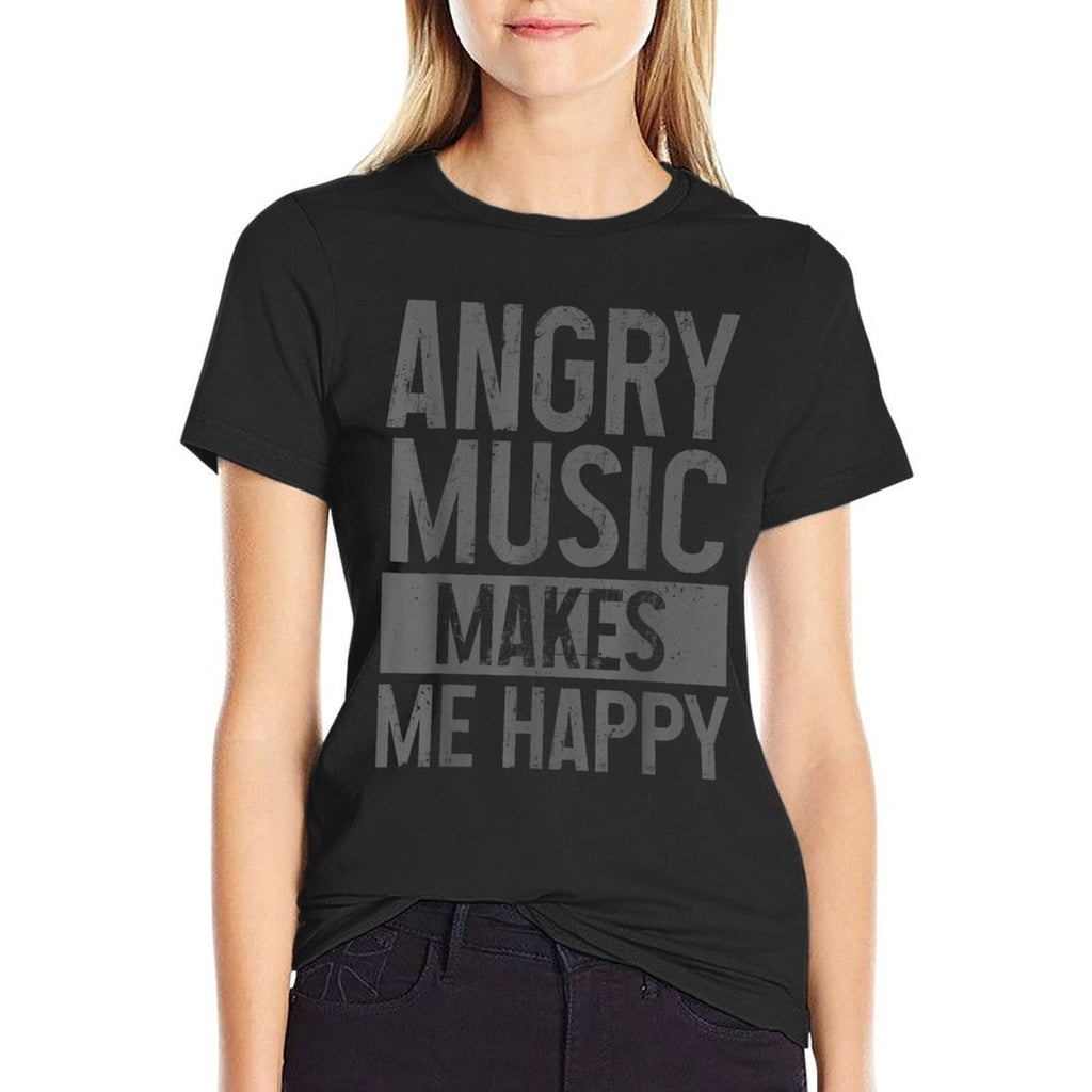 Angry Music Heavy Metal Death Metal Metalhead Metal Fan  Cotton T-Shirt