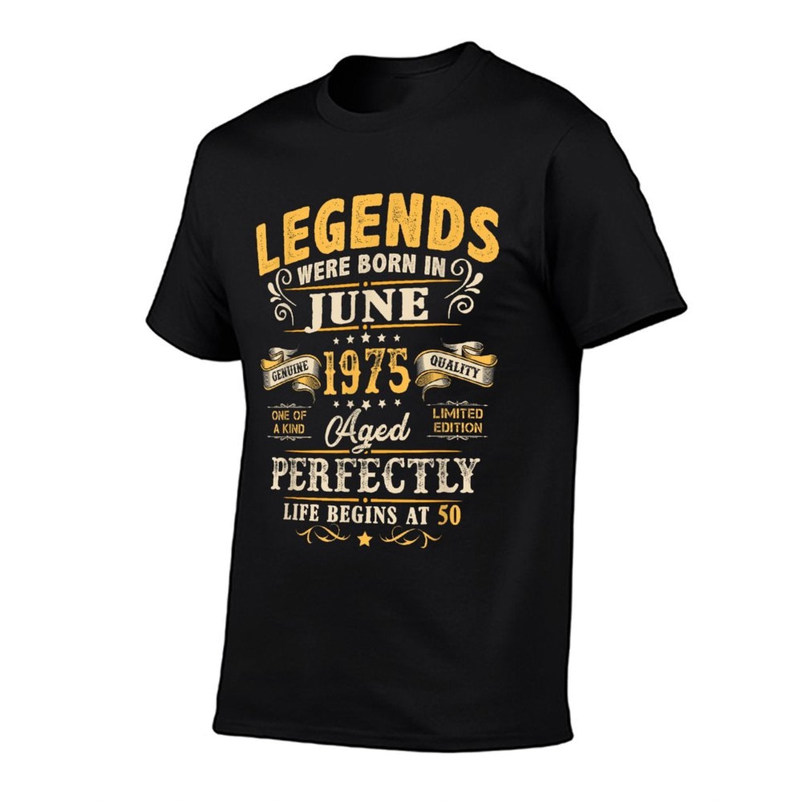50 Year Old Vintage Made In June 1975 50th Birthday Gift Men  Summer-ready Fabric T-Shirt