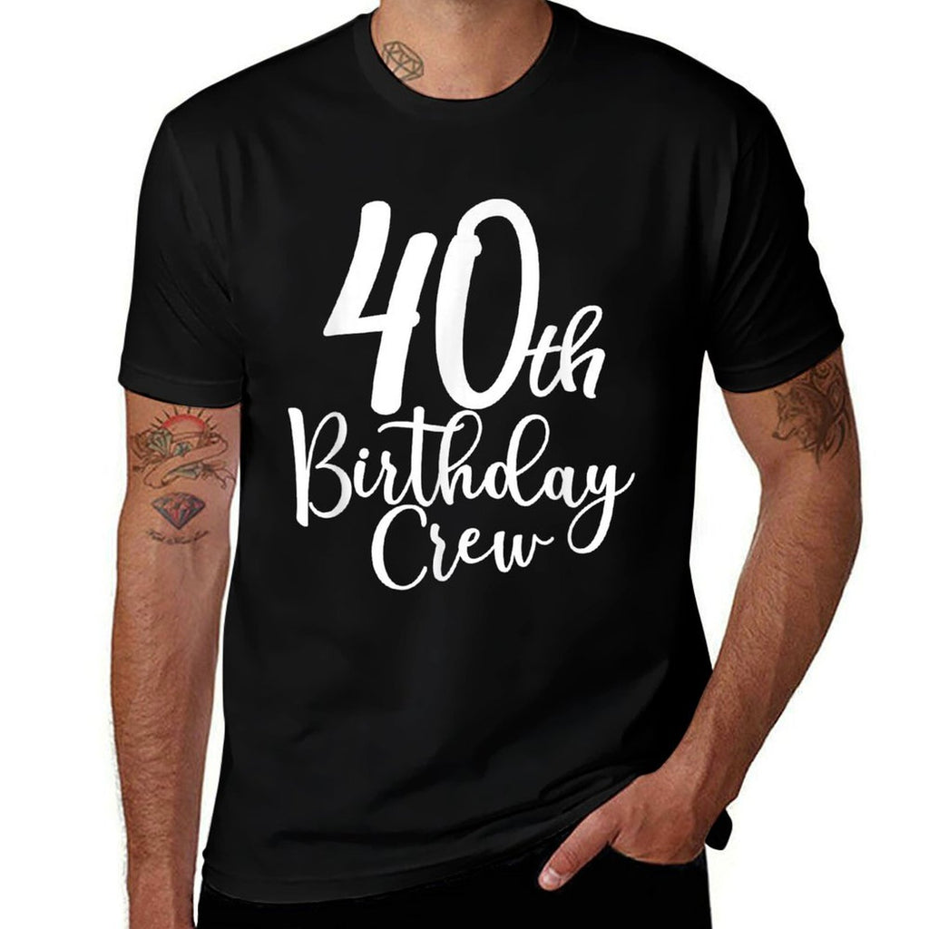40th Birthday Crew 40 Years Old Matching Group Party  Breathable T-Shirt
