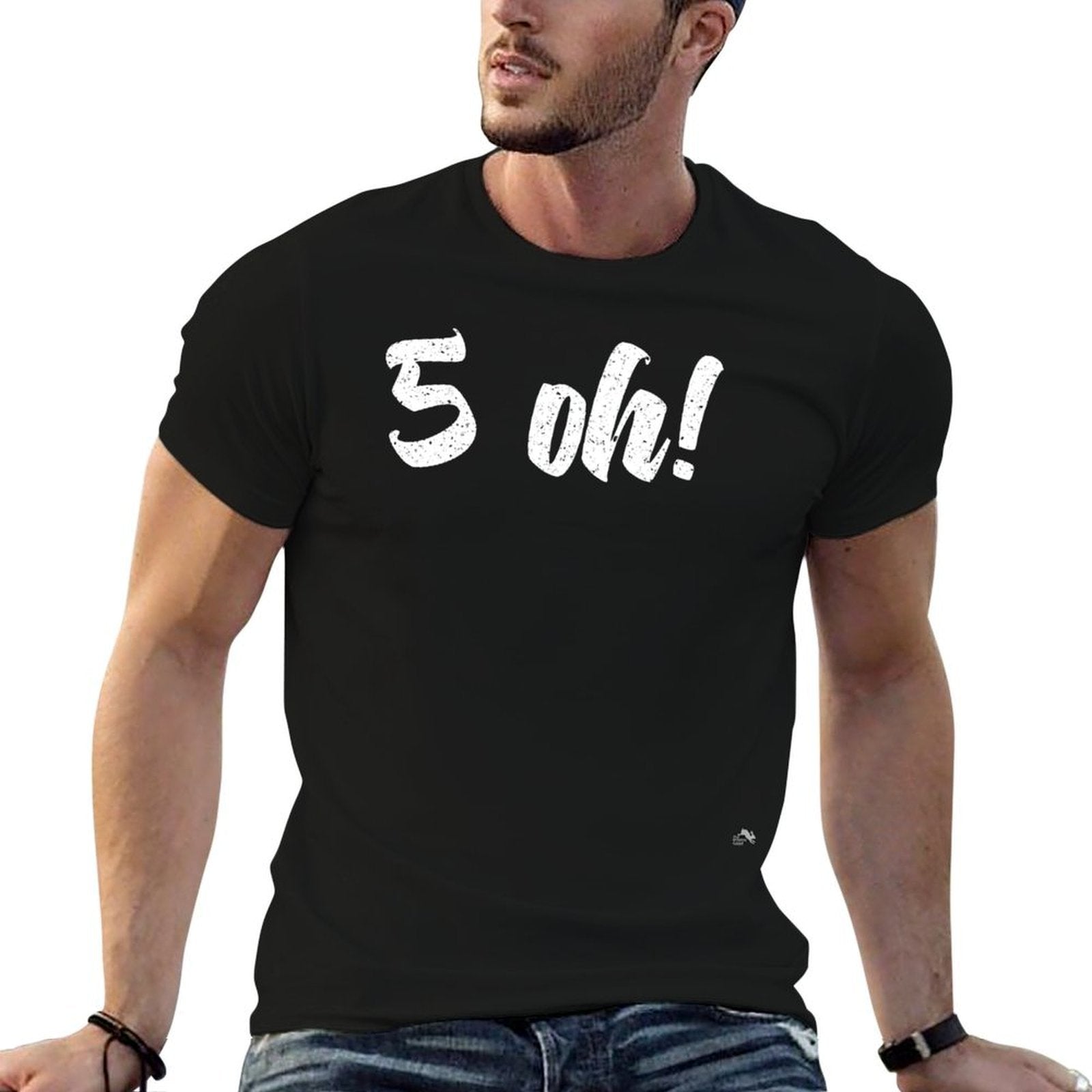50th Birthday Party Big 5 Oh Fifty 50th Birthday Gift  Polyester Blend T-Shirt