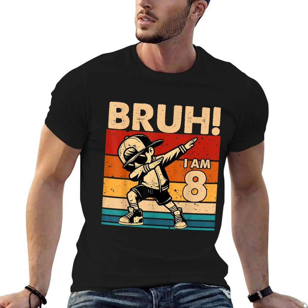 8 Year Old Birthday Dabbing Boy Bruh It's My 8th Birthday Comfortable T-Shirt