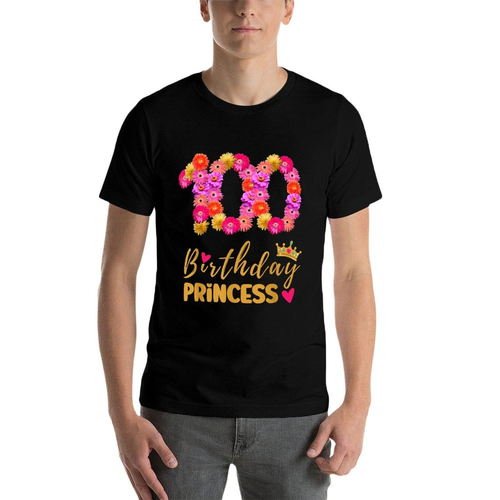 100 Year Old Birthday Princess Flower Its My 100th Birthday  Odor-resistant T-Shirt