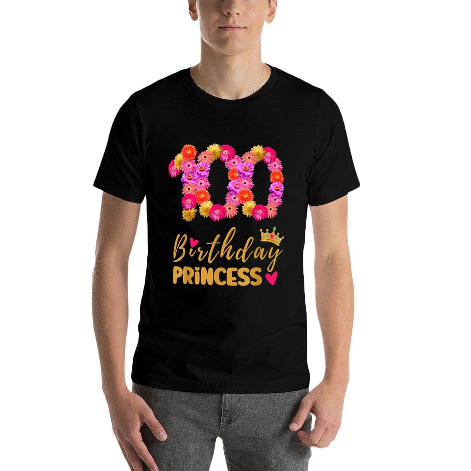 100 Year Old Birthday Princess Flower Its My 100th Birthday  Odor-resistant T-Shirt