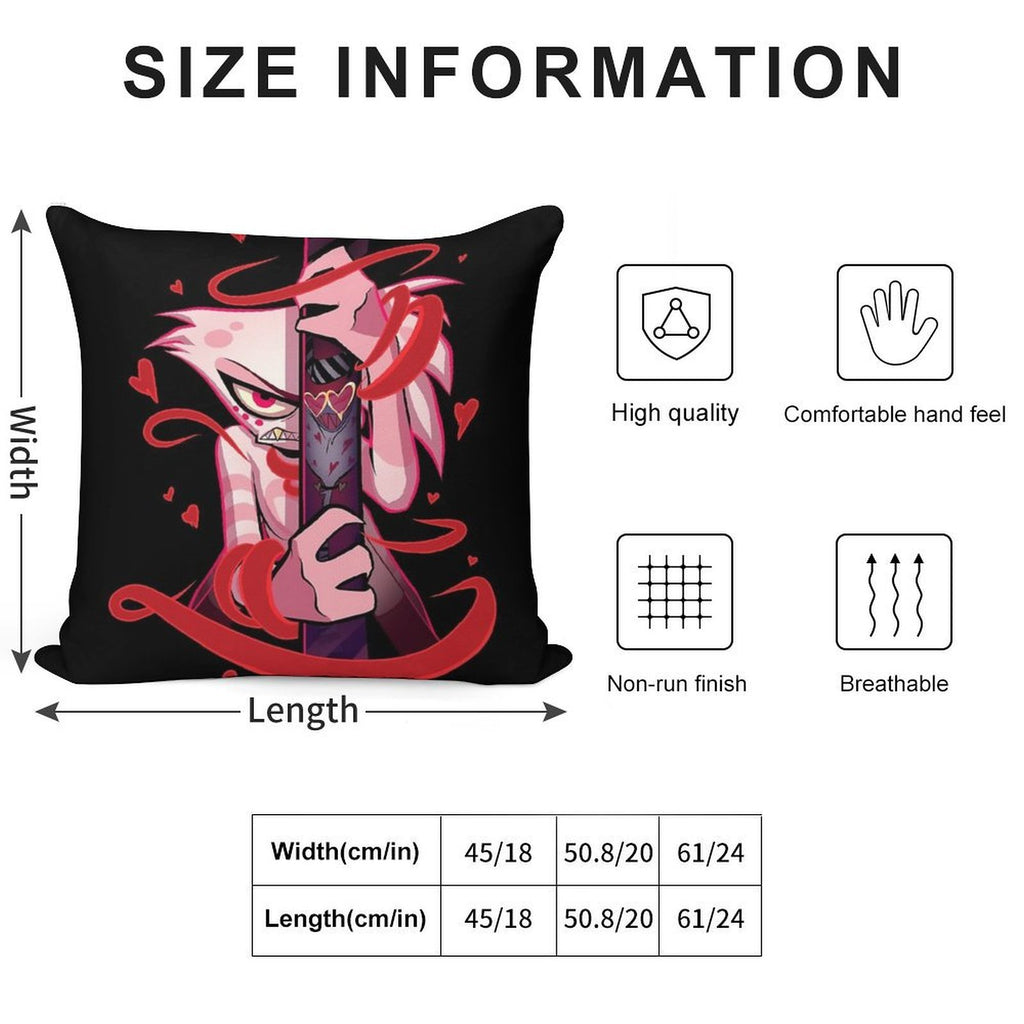 Angel Dust And Valentino Addicted - Hazbin Hotel Soft Easy Maintenance Throw Pillow