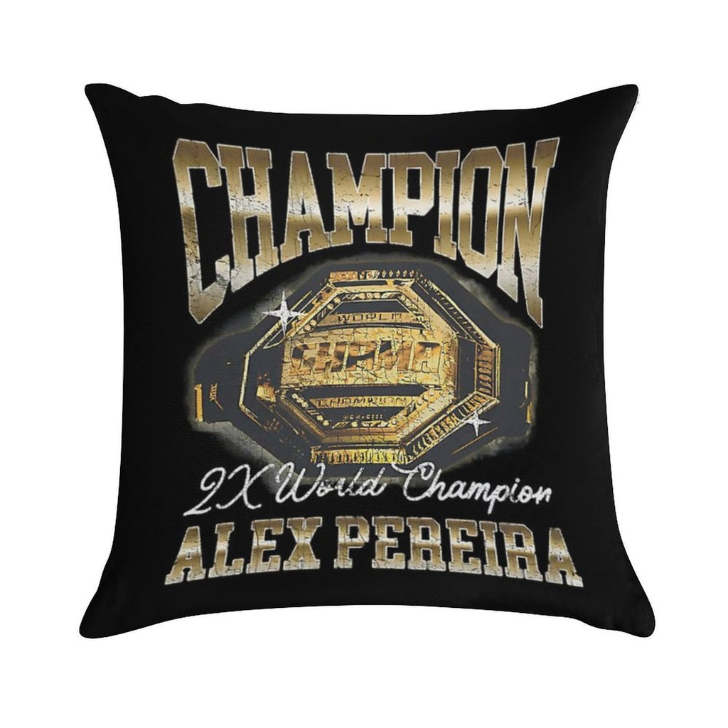 Alex Pereira 2 Times Word Champion Soft Style Accent Throw Pillow