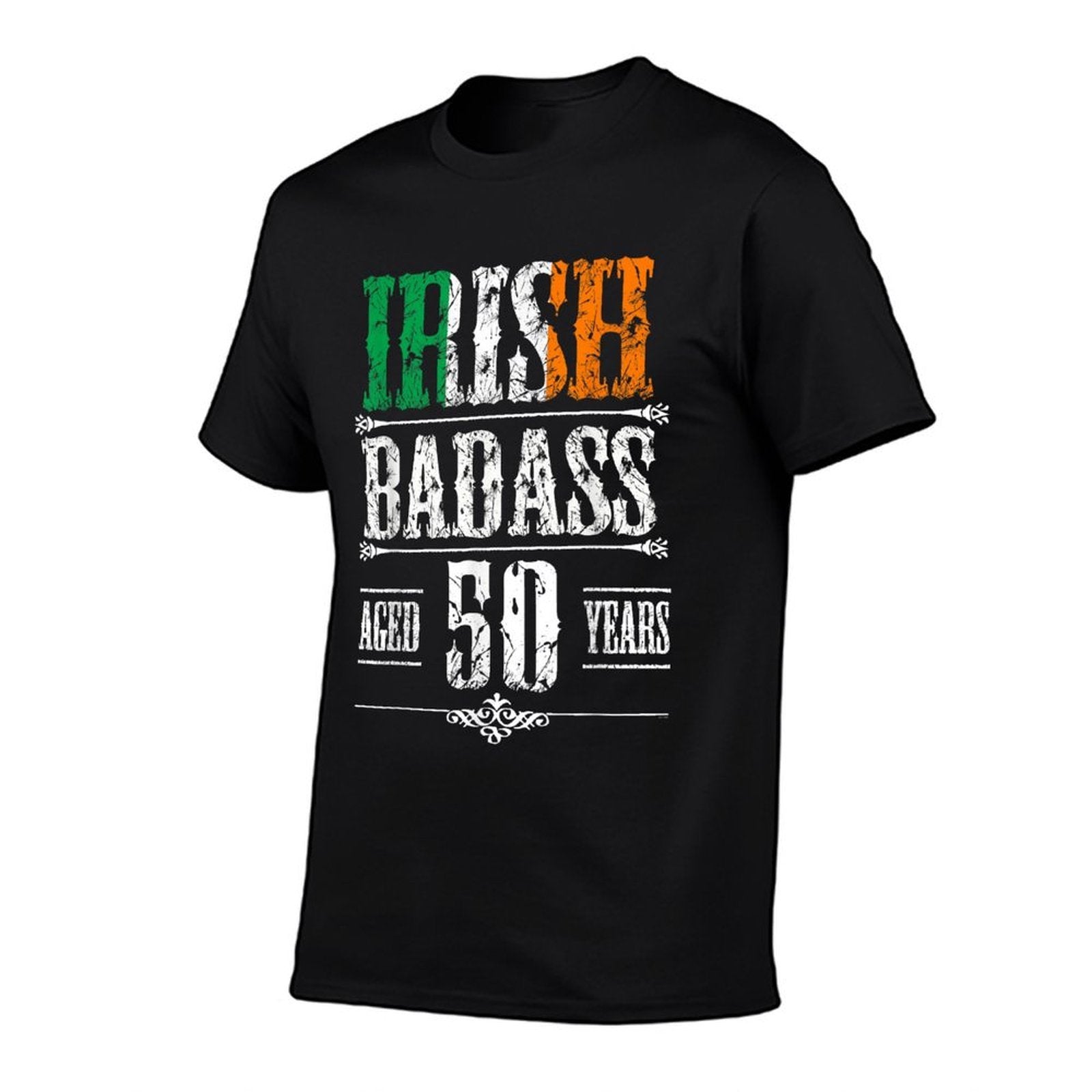 50th Irish Birthdays T Shirt Present for 50 Year Old  Heathered Texture T-Shirt