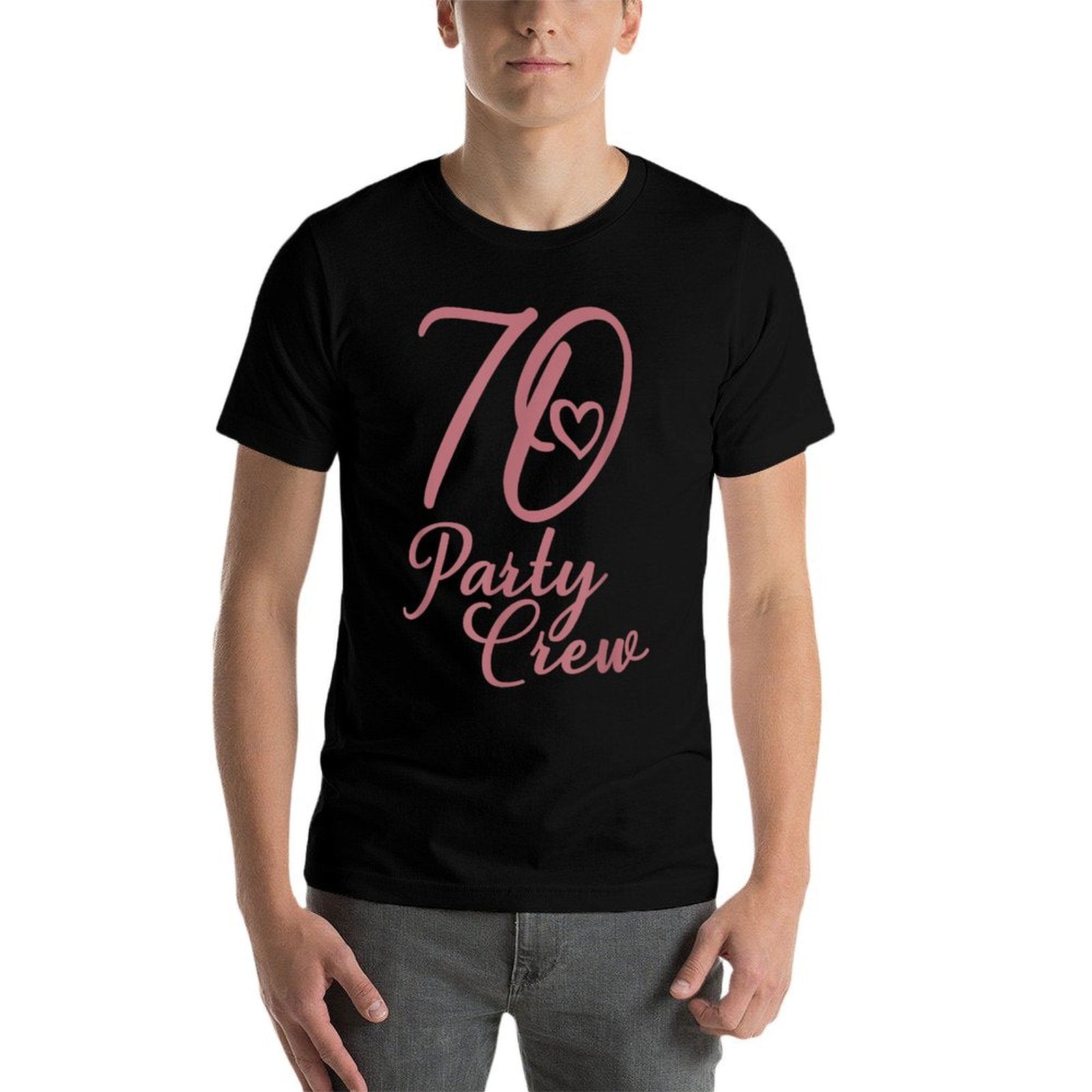 70 Party Crew, Matching Group Women 70th Birthday  Oversized Silhouette T-Shirt