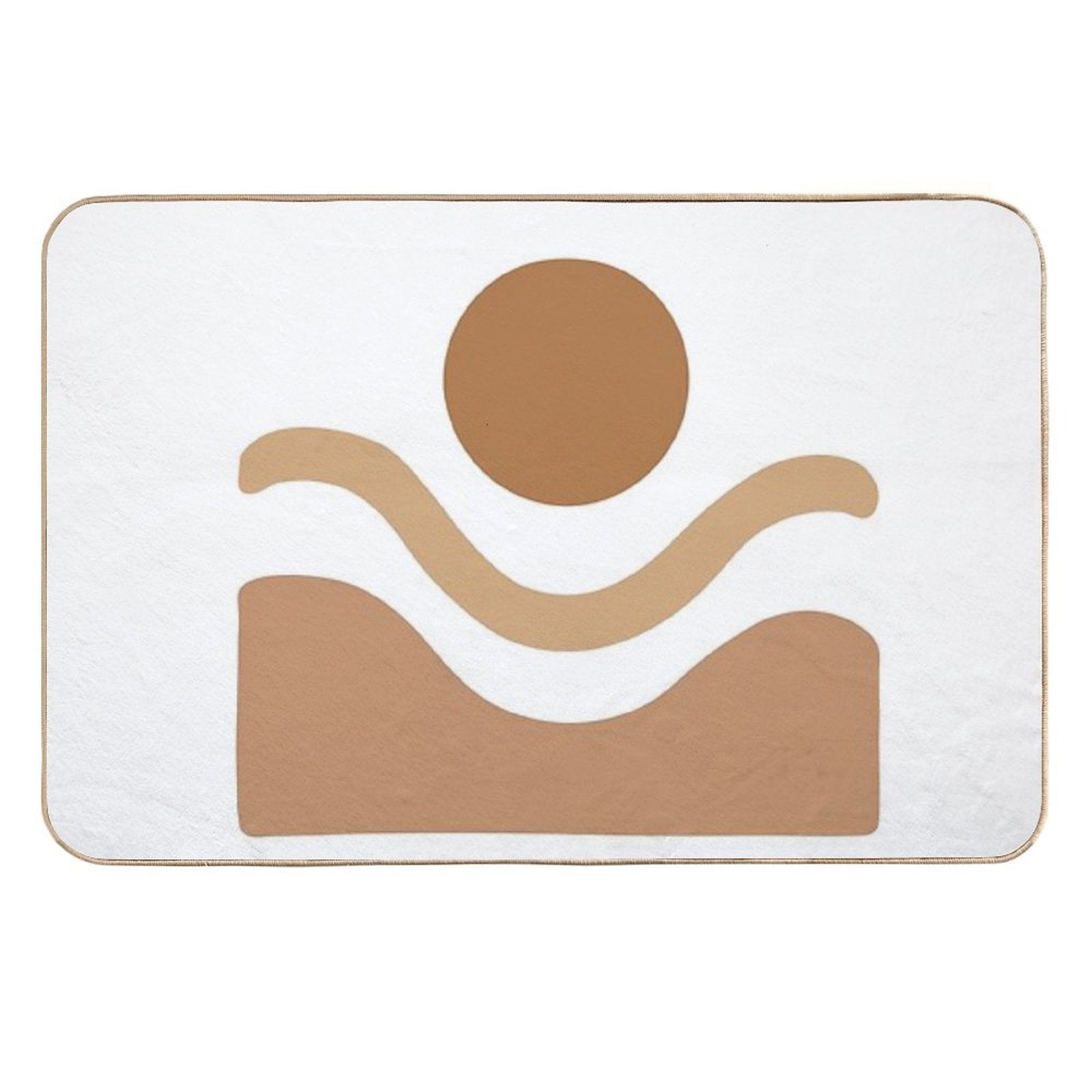 Boho Desert – Sandstorm & Sun in Earthy Tones  Fade-Resistant Bath Mat