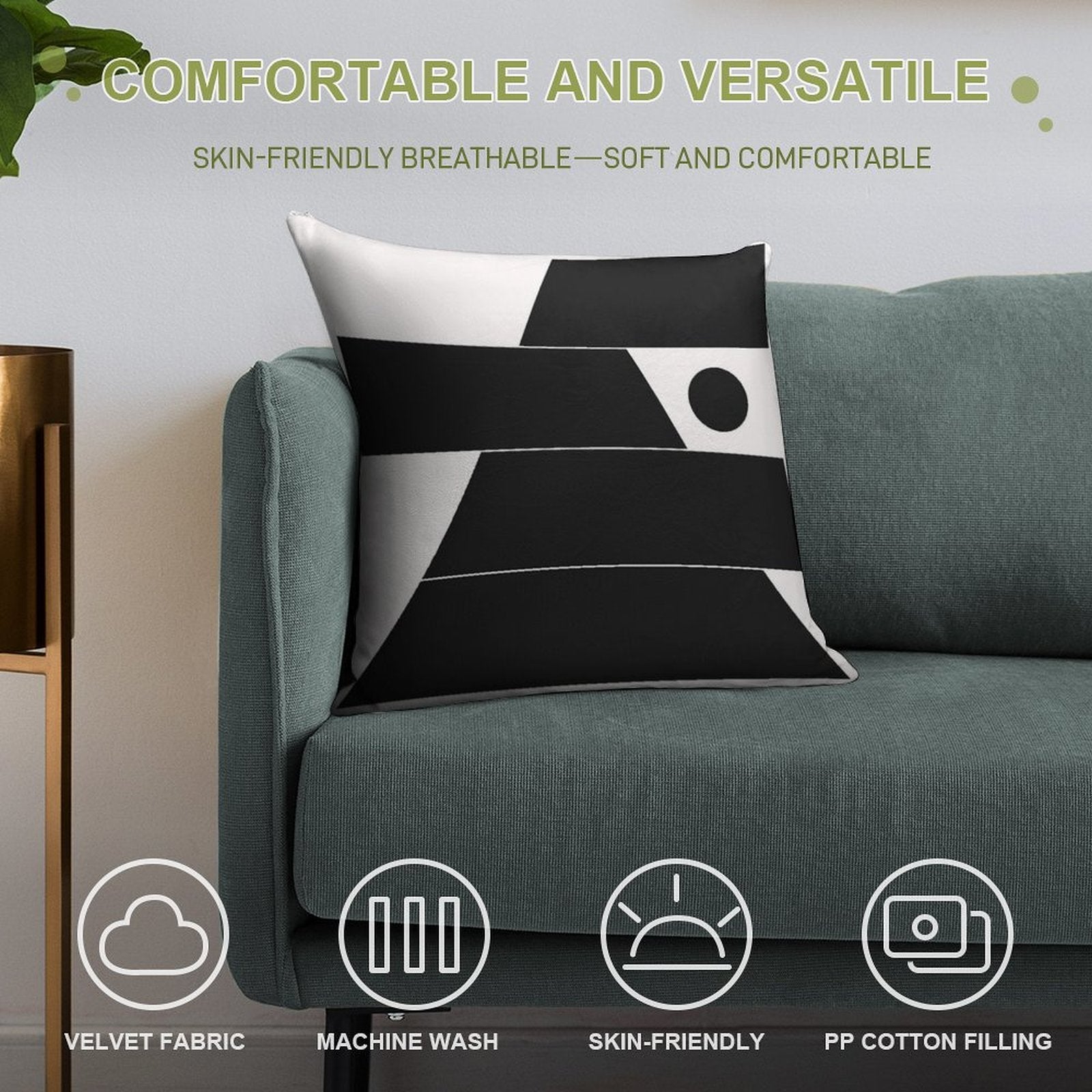 Abstract Ninja Soft Style Accent Throw Pillow