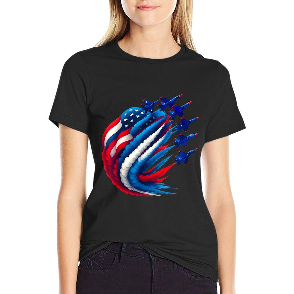 Air Force American Patriotic Red White Blue 4th Of July  Soft T-Shirt