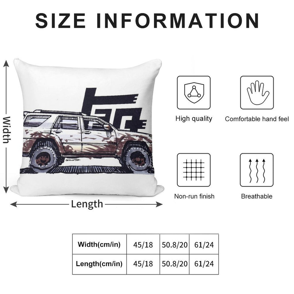 4th Gen 4Runner TRD - Ghost Soft Reinforced Edging Throw Pillow
