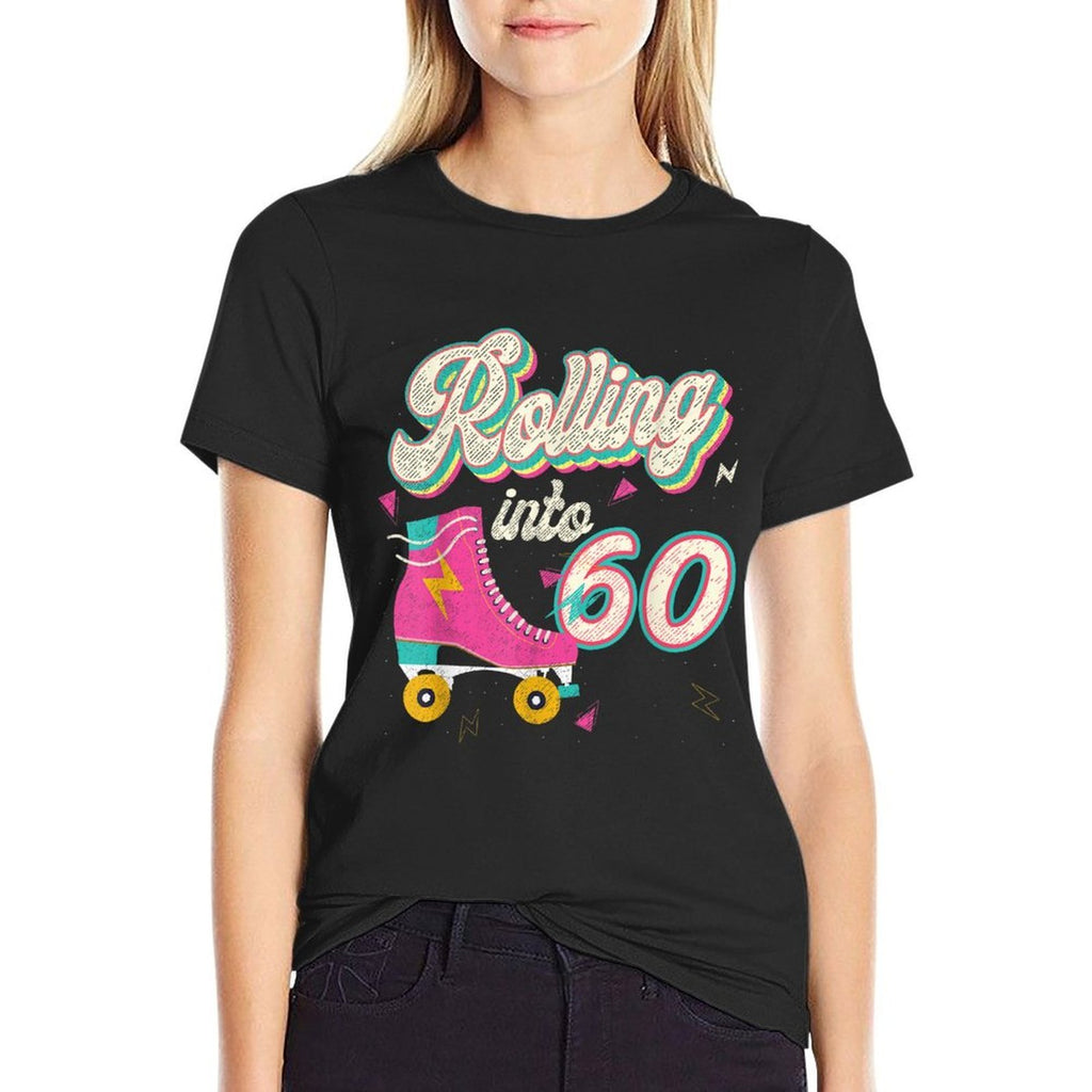 60th Birthday Roller Skates Rolling Into 60 Years Old Bday  Odor-resistant T-Shirt