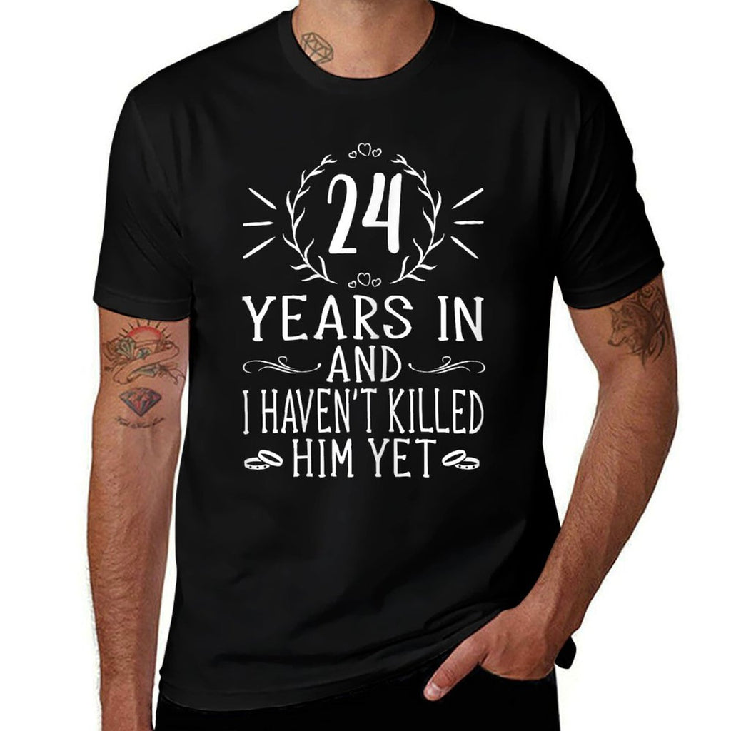 24th Wedding Anniversarys For Her - 24 Years Marriage  Odor-resistant T-Shirt