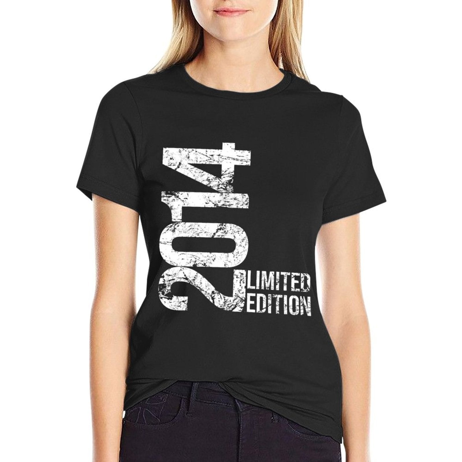 11th Birthday 11 Years Old Girl Boy 2014  Ribbed Collar T-Shirt