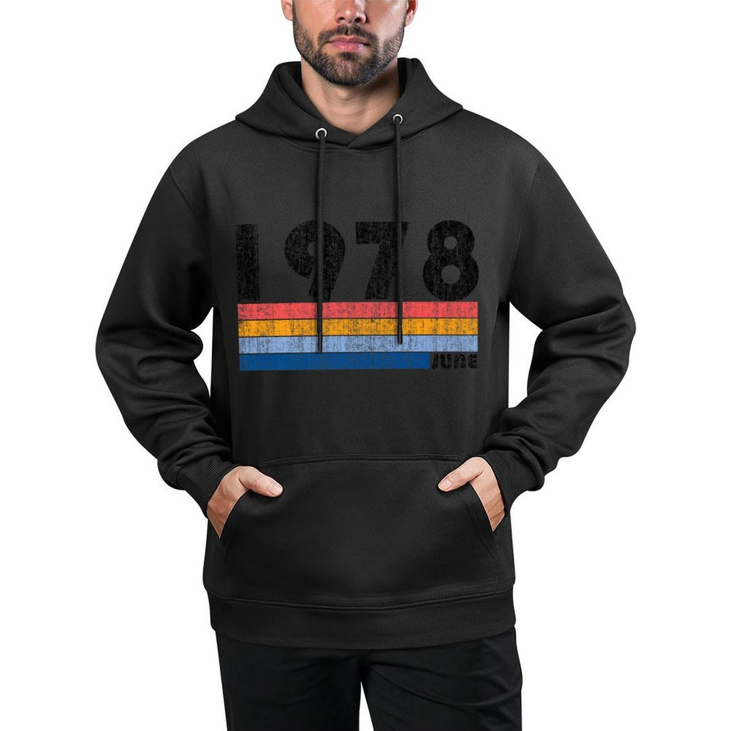 40th Birthday Gift Retro Born June of 1978 T Premium Durable Construction Hoodie