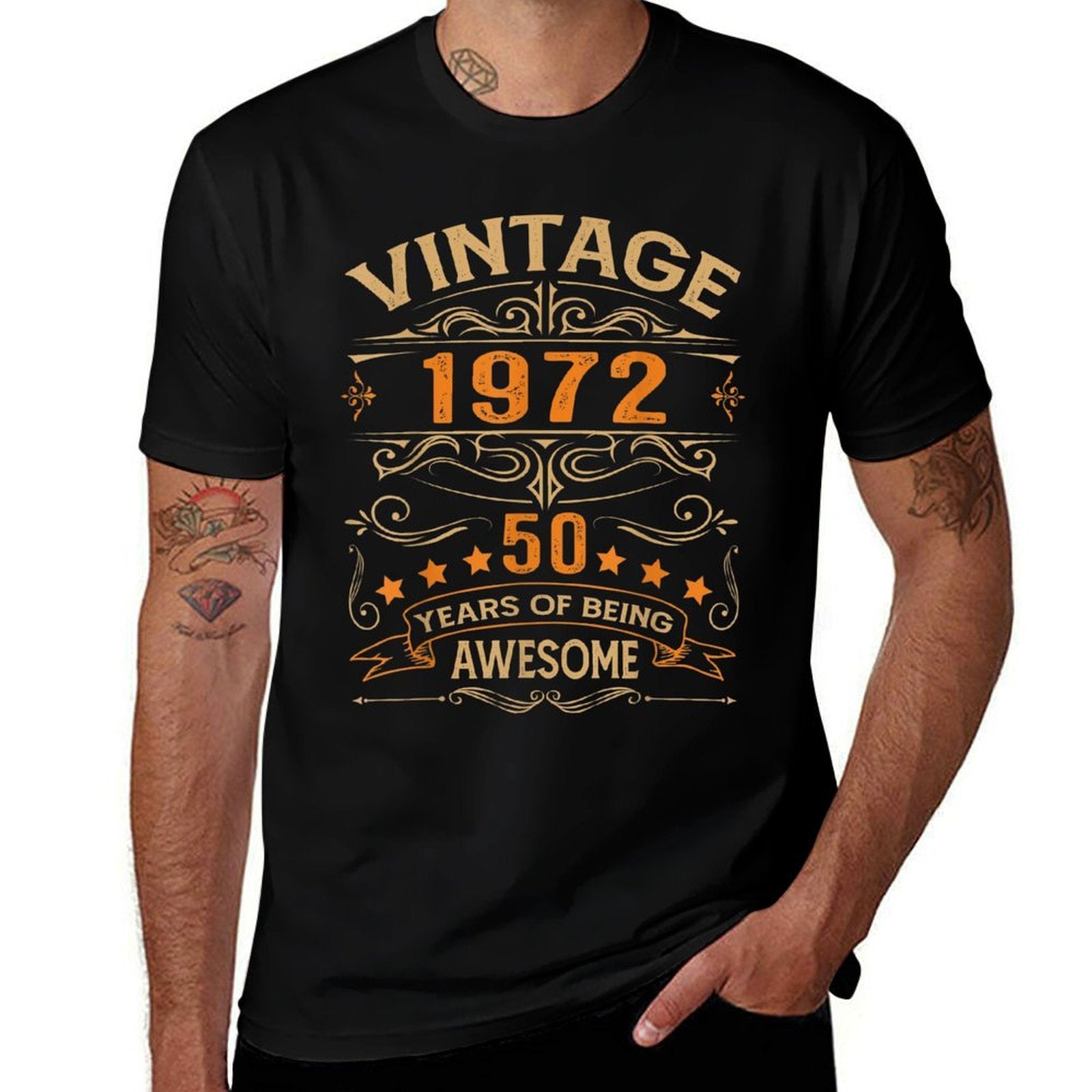 50 Year Old Retro Vintage 1972 50th Birthday for Men & Women  Vintage-inspired T-Shirt