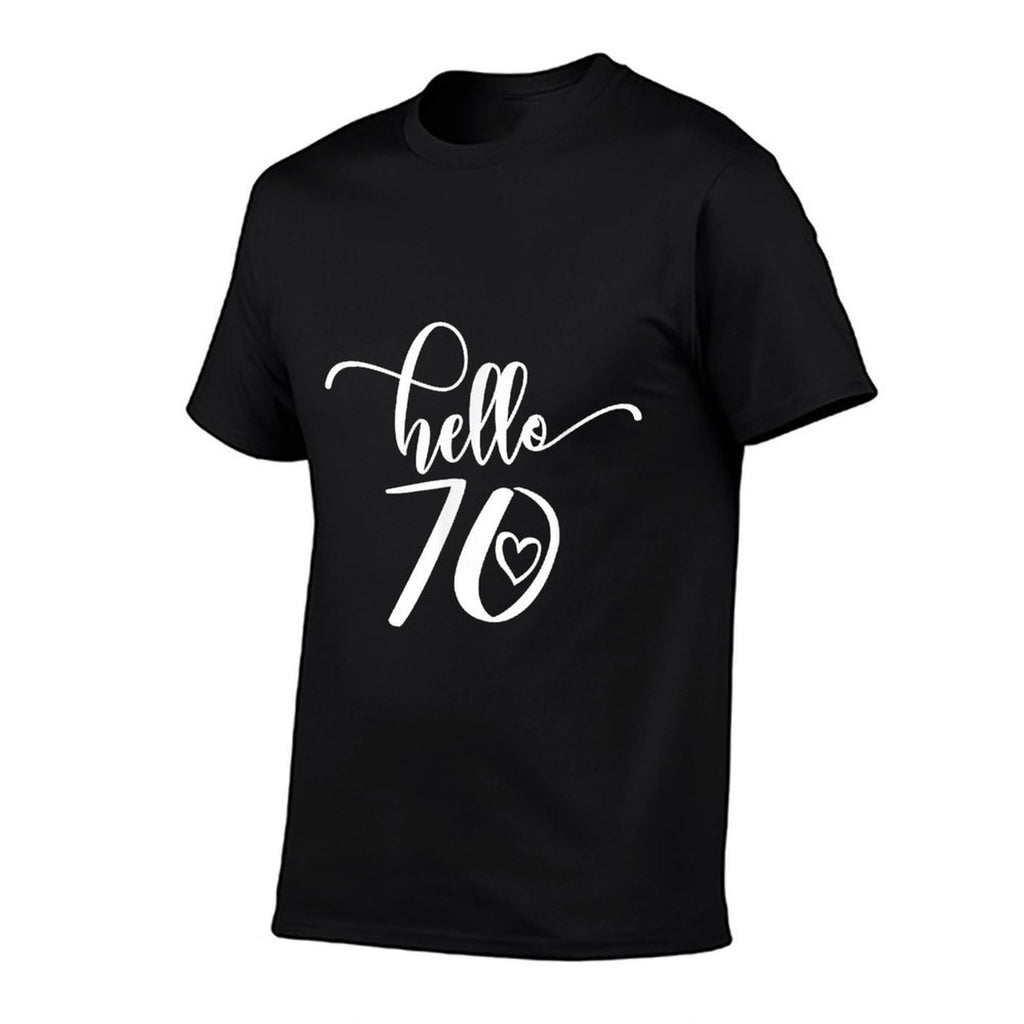 70th Birthday Ladies Hello 70 Years Old Cute  Trendy Pattern T-Shirt
