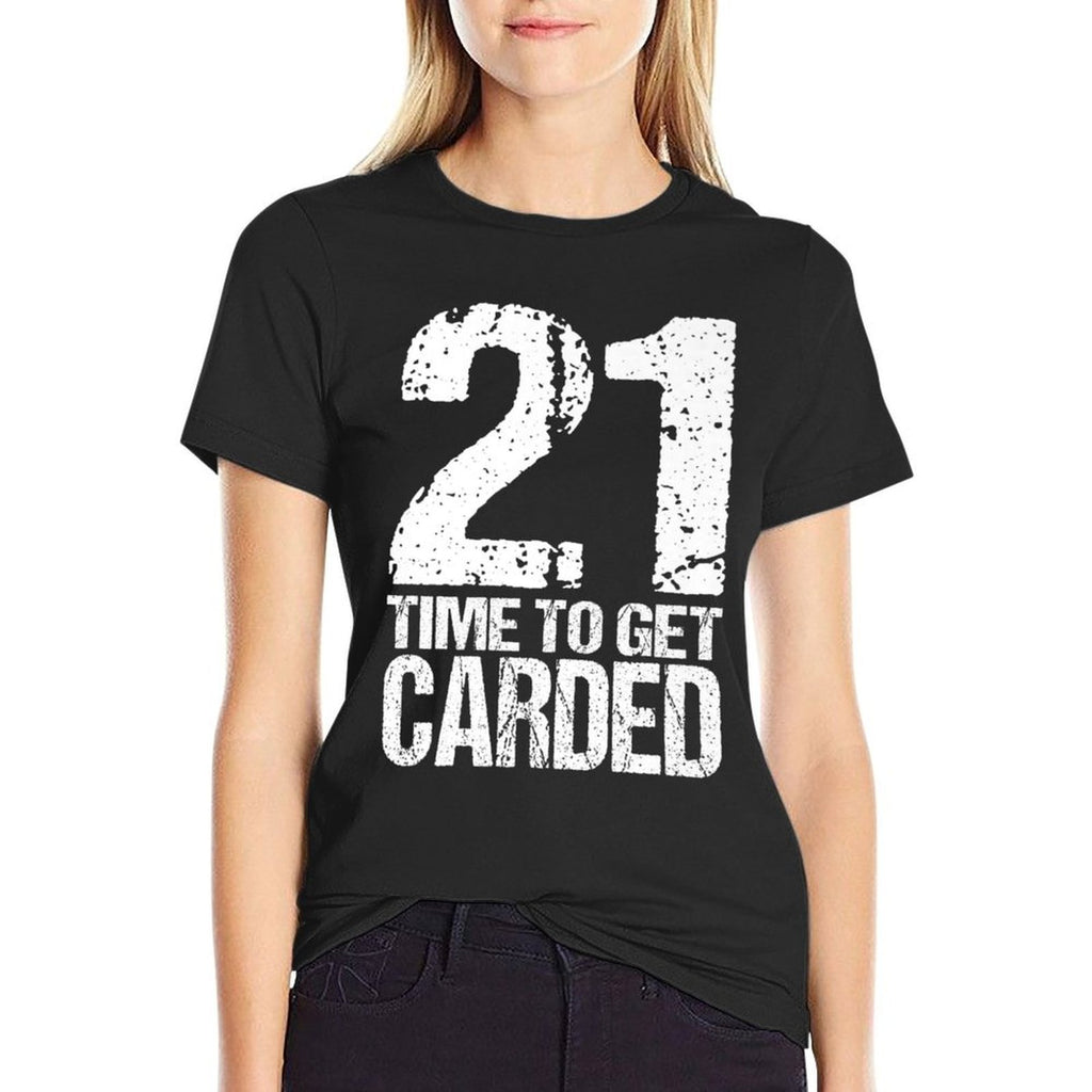 21st Birthday Funny Twenty-One ID Carded Gift Premium  Stretchy T-Shirt