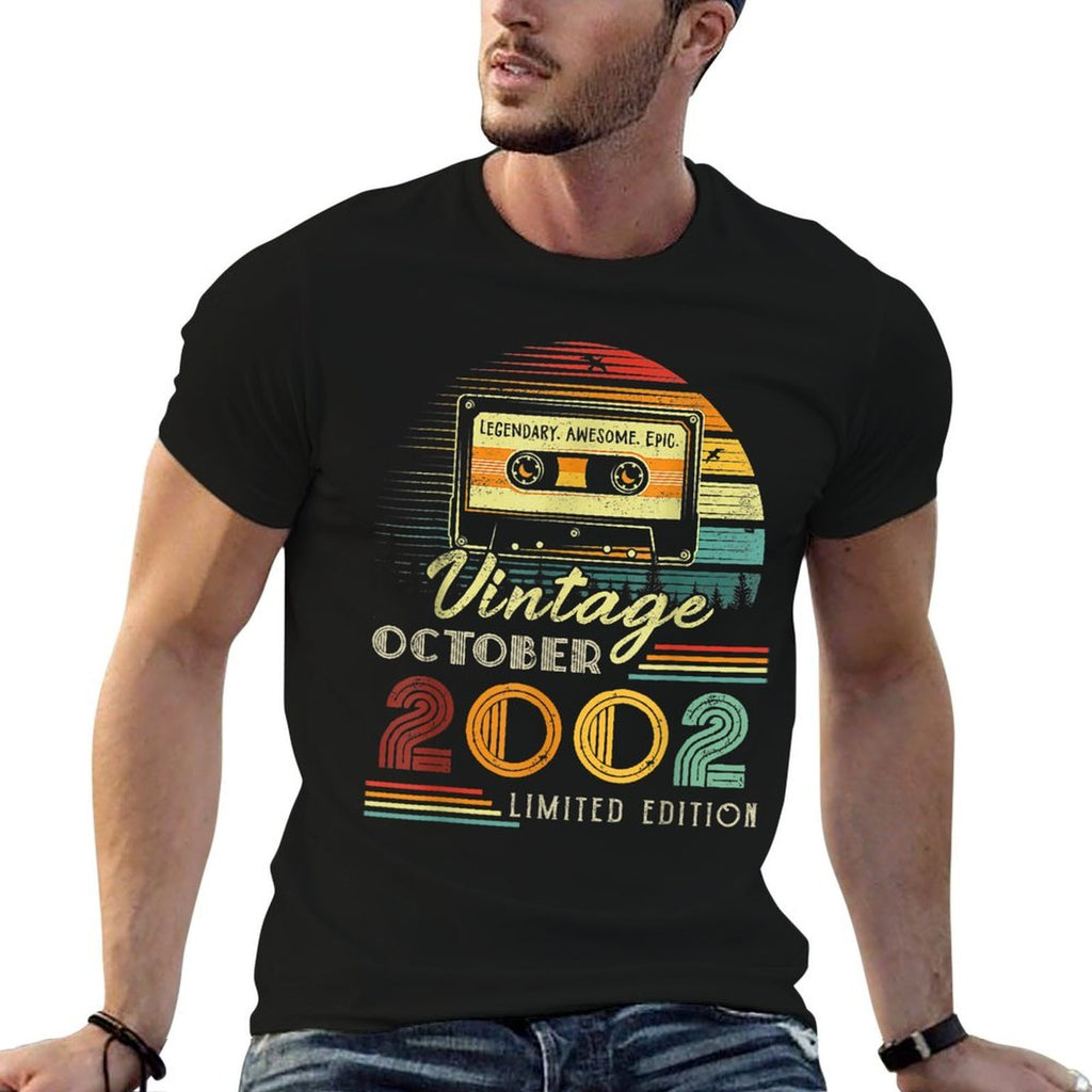 21 Years Old Made In 2002 Vintage October 2002 21st Birthday  Trendy Pattern T-Shirt