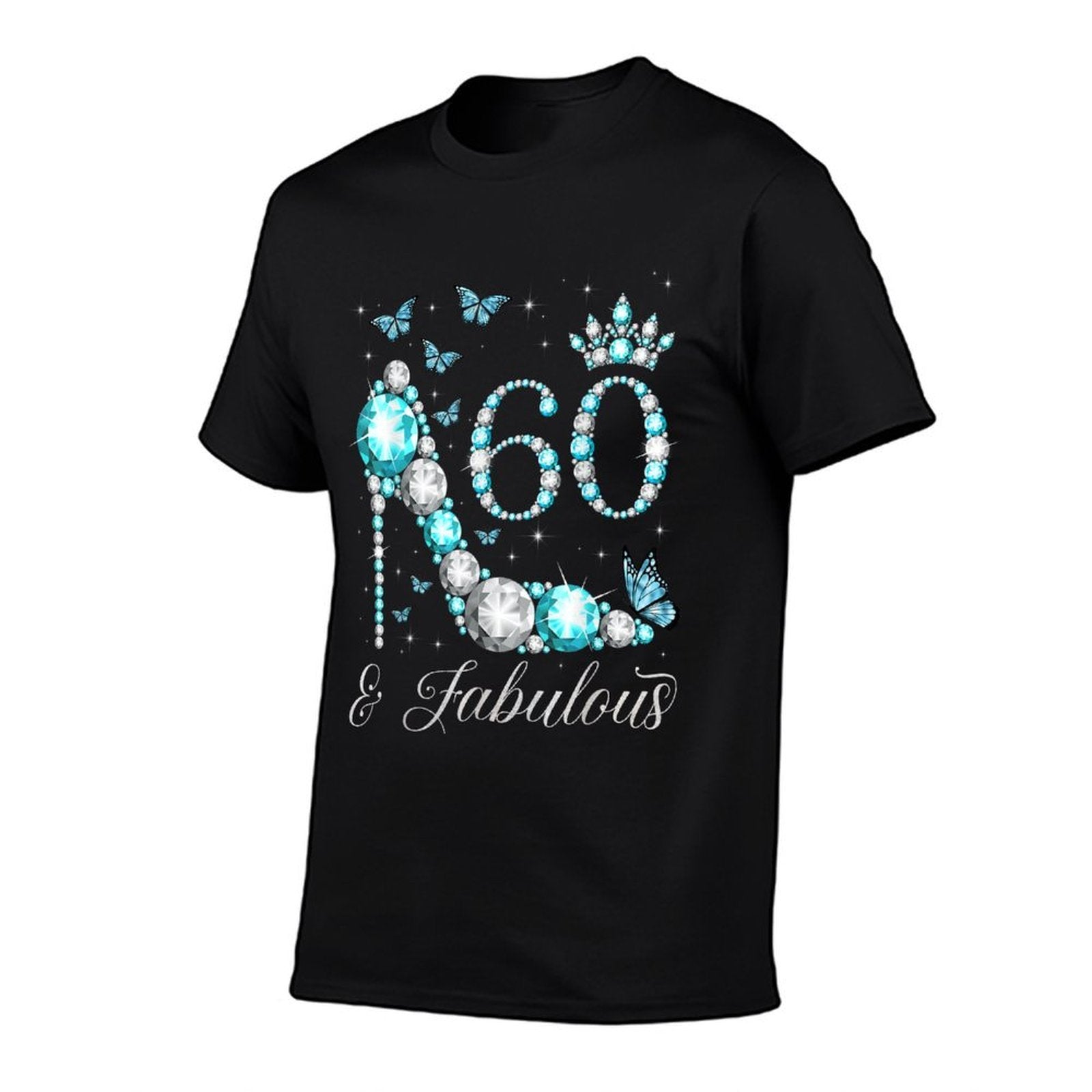 60 & Fabulous 60 Years Old 60th Birthday Queen  Tagless Design T-Shirt
