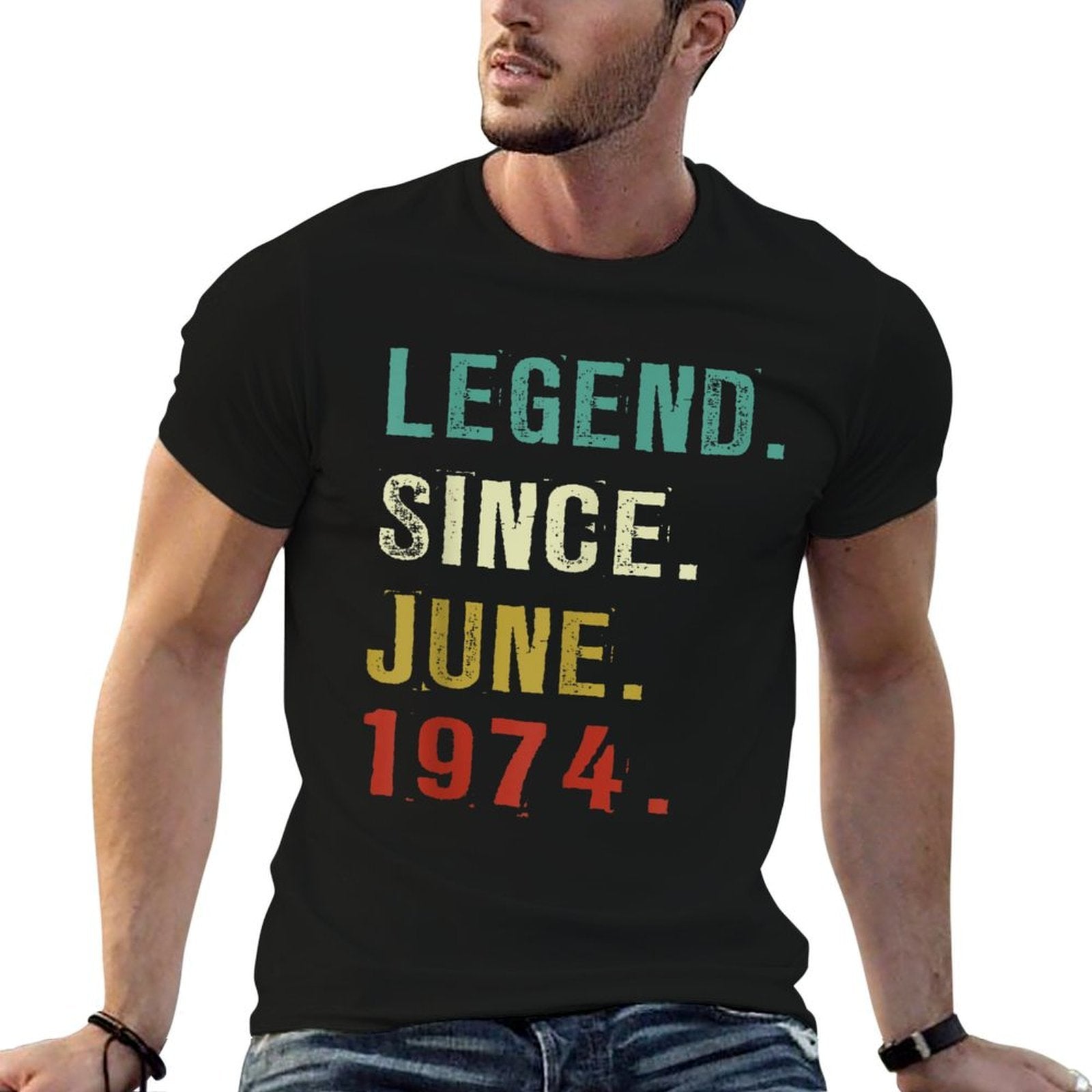 50 Years Old Awesome Since June 1974 50th Birthday Gifts  High-quality Stitching T-Shirt