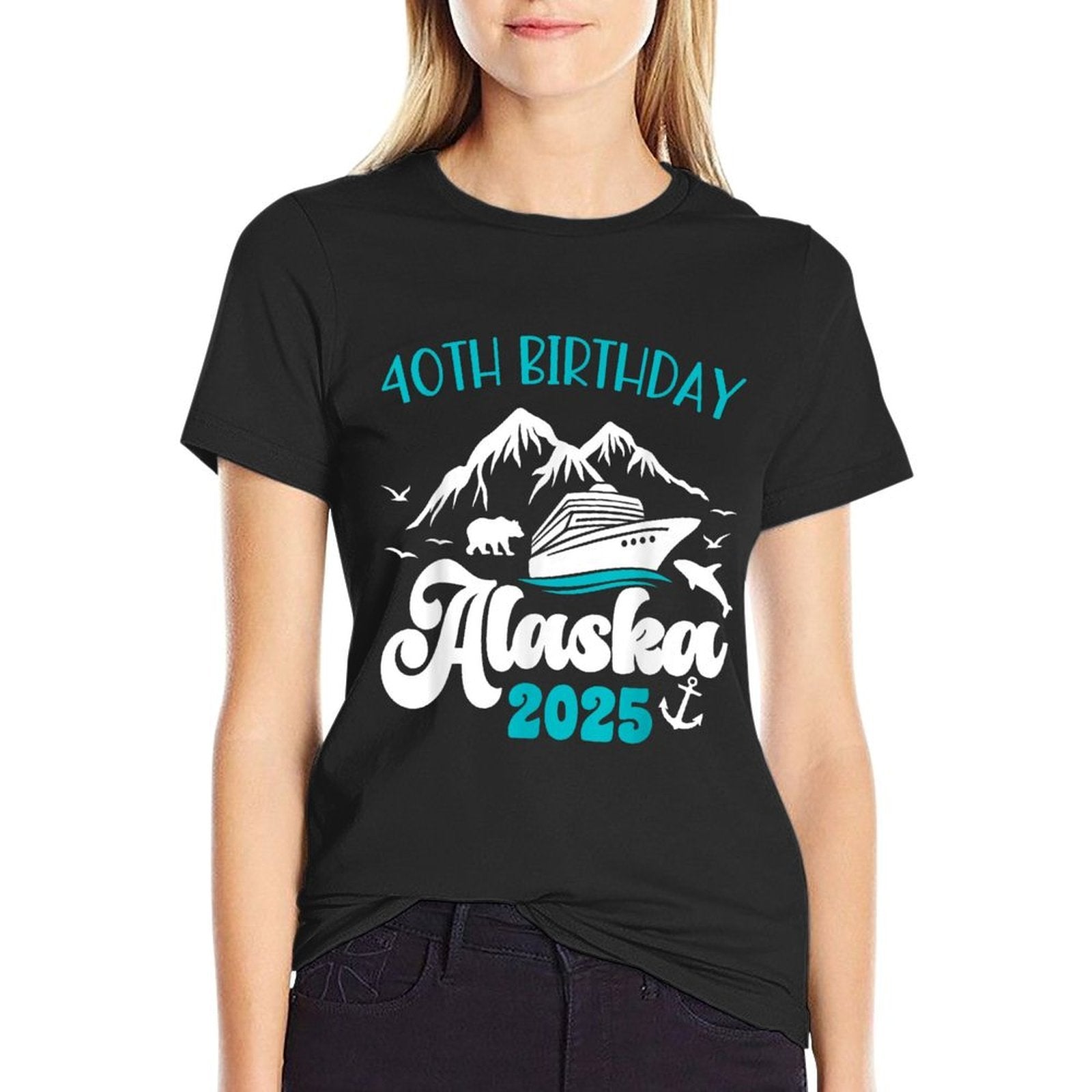 40th Birthday Alaska Cruise 2025 Matching Family Men Women  Quick-drying T-Shirt