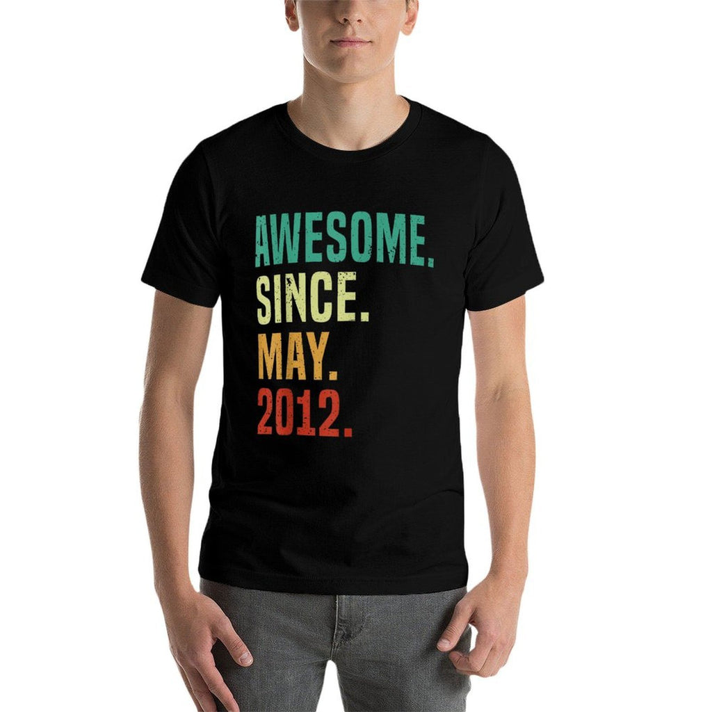 13 Years Old Awesome Since May 2012 13th Birthday  Heathered Texture T-Shirt