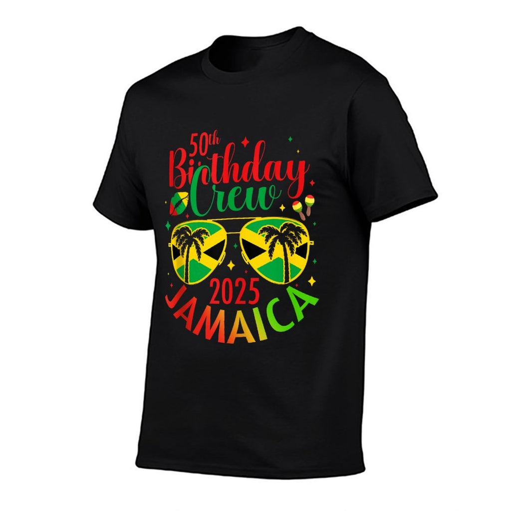 50th Years Old Birthday Crew Jamaica Trip 2025 Party Match  Affordable Price T-Shirt