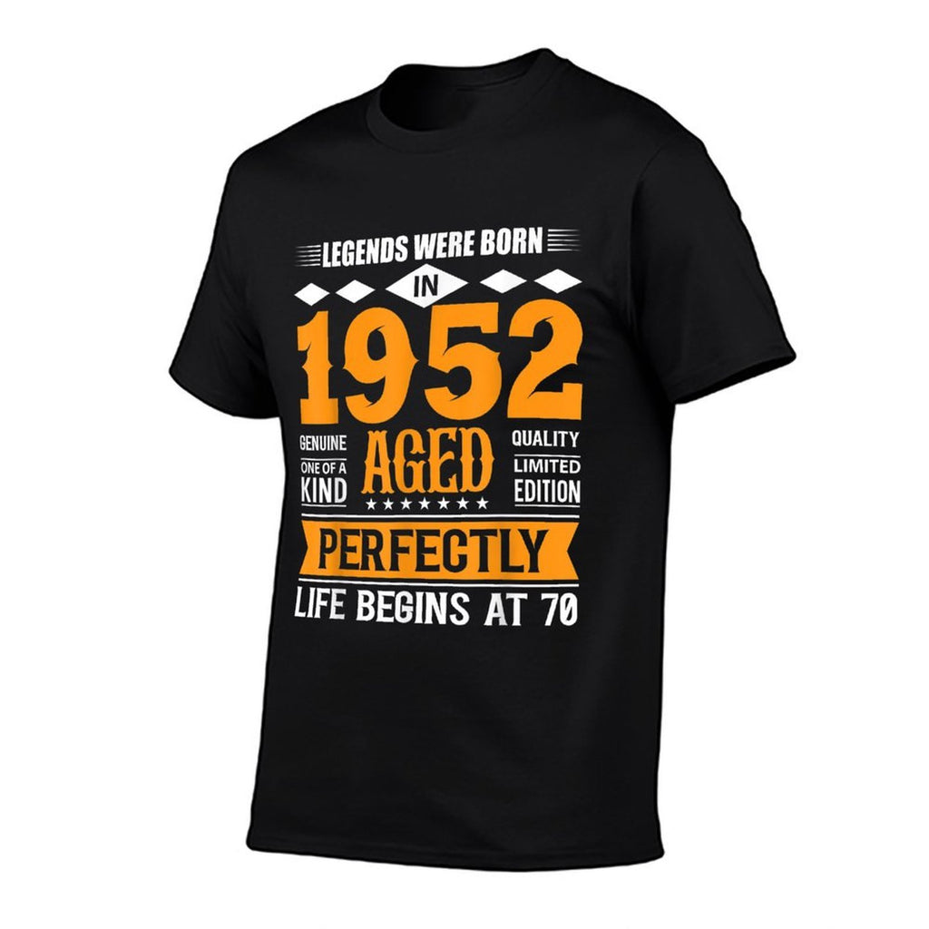 70th Birthday Legends Born In 1952 Birthday Design  Wrinkle-resistant T-Shirt