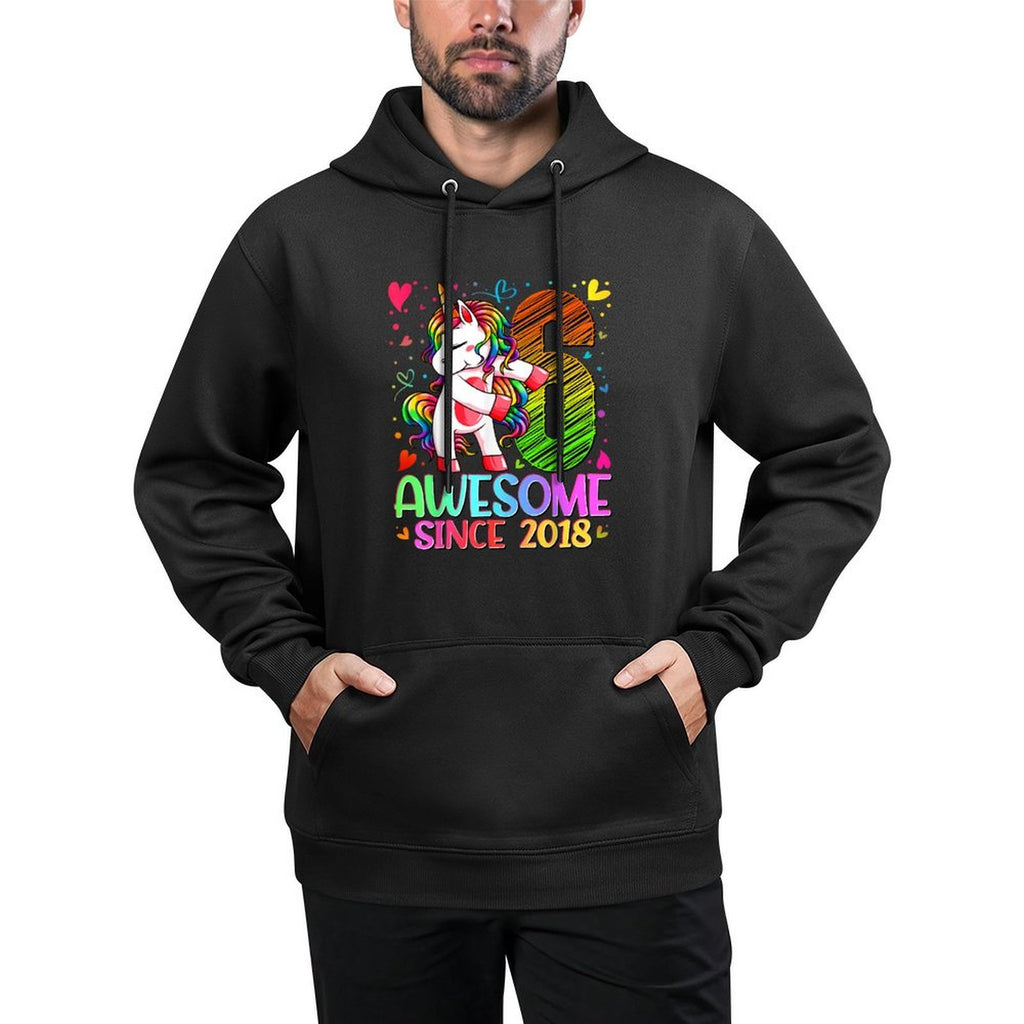 6 Years Old Flossing Unicorn Gifts 6th Birthday Girl Party Versatile Streetwear Hoodie