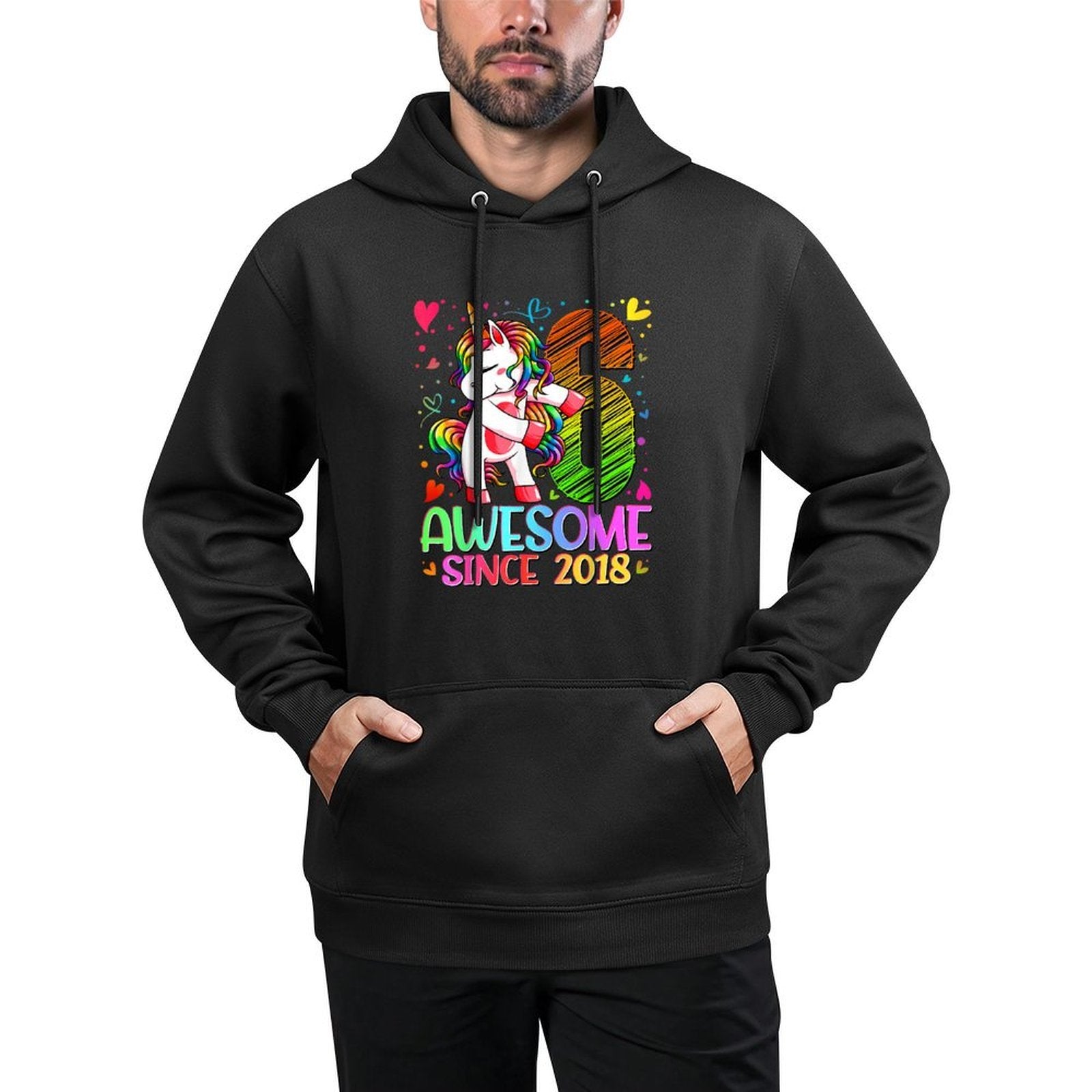 6 Years Old Flossing Unicorn Gifts 6th Birthday Girl Party Versatile Streetwear Hoodie