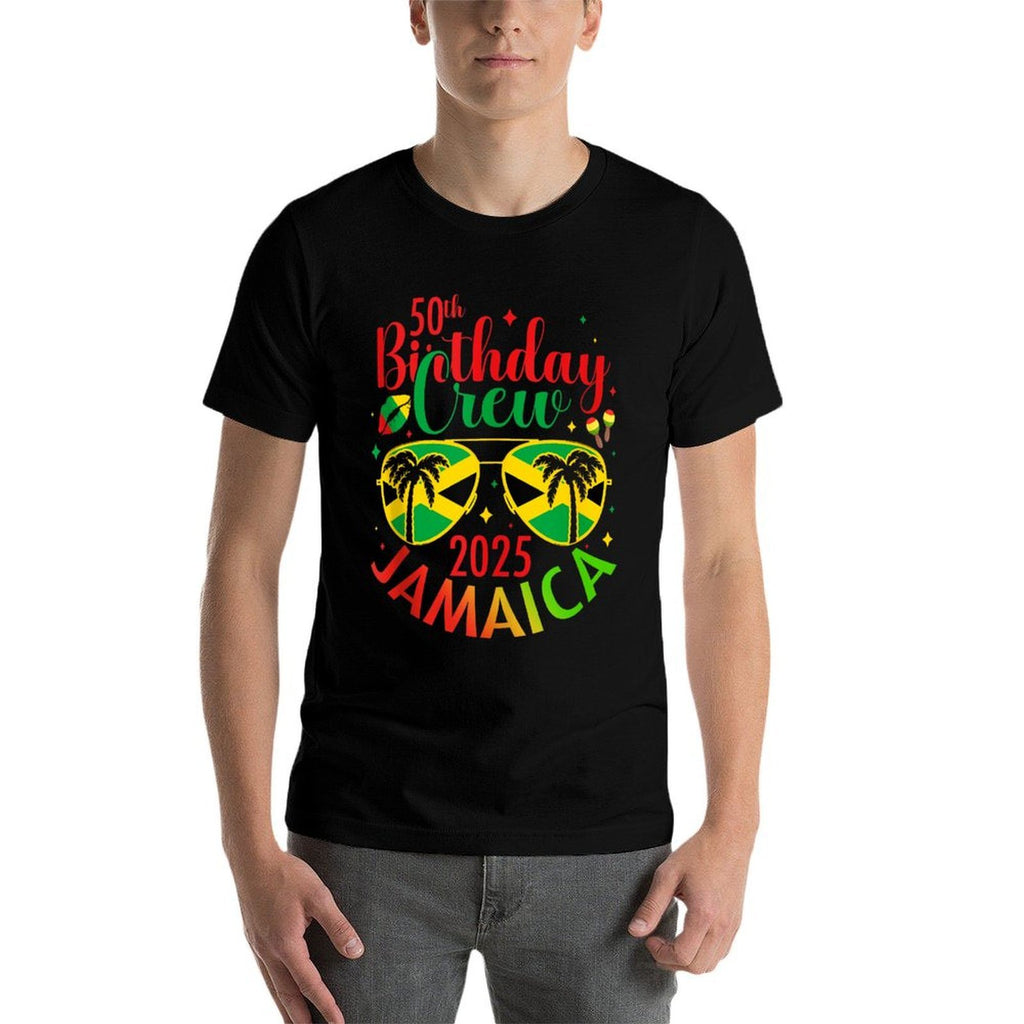 50th Years Old Birthday Crew Jamaica Trip 2025 Party Match  Affordable Price T-Shirt