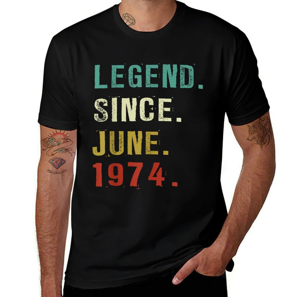 50 Years Old Awesome Since June 1974 50th Birthday Gifts  High-quality Stitching T-Shirt
