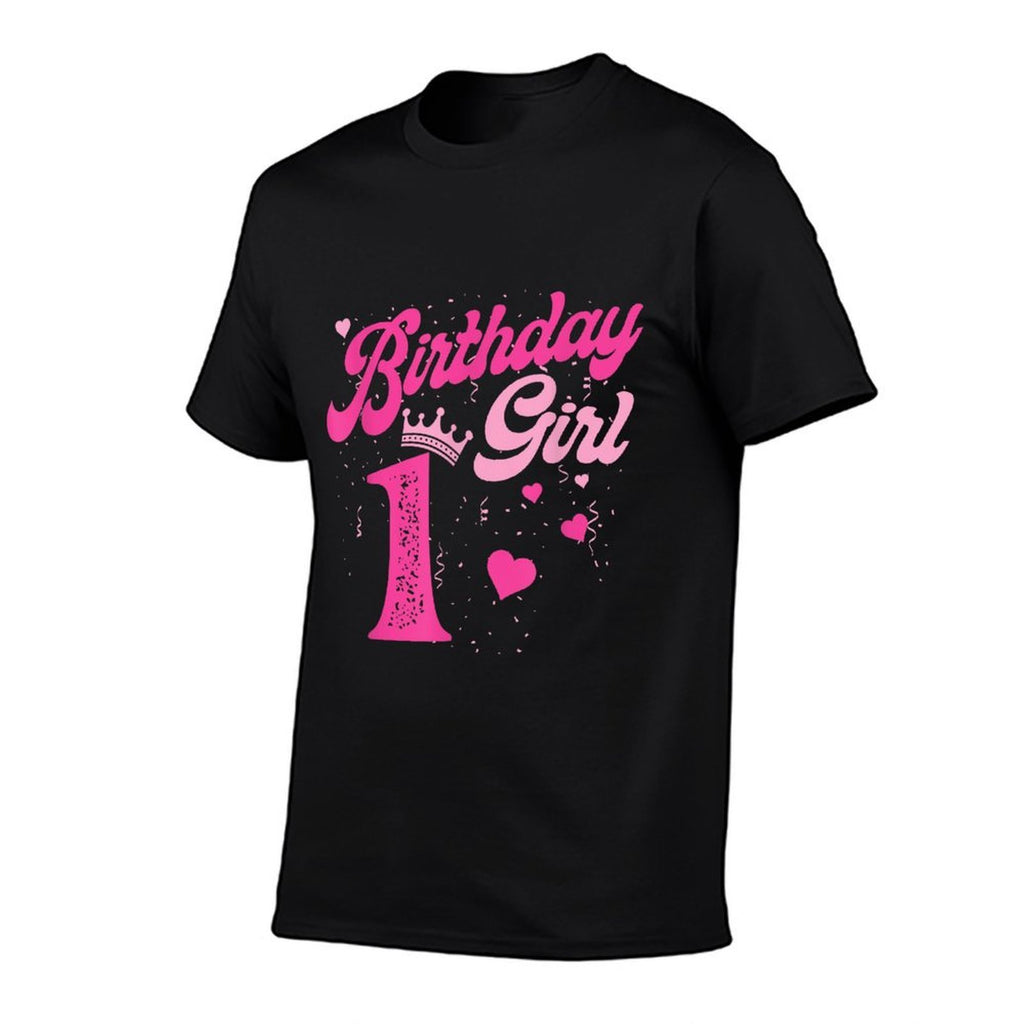 1st Birthday Girl Crown 1 Year Old Bday  Moisture-wicking T-Shirt