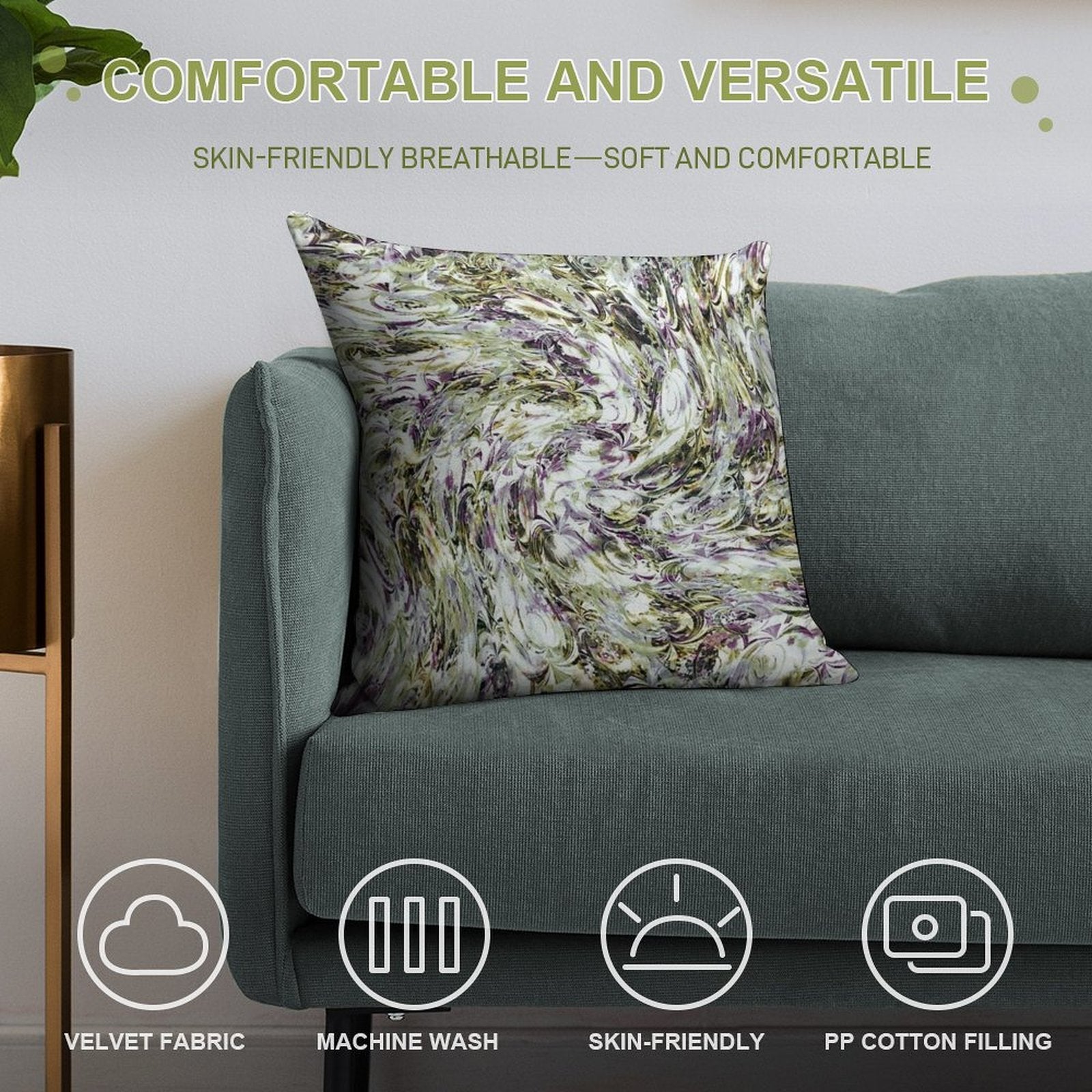 Amarican Diamond (Design 130) Soft Bedroom Essential Throw Pillow