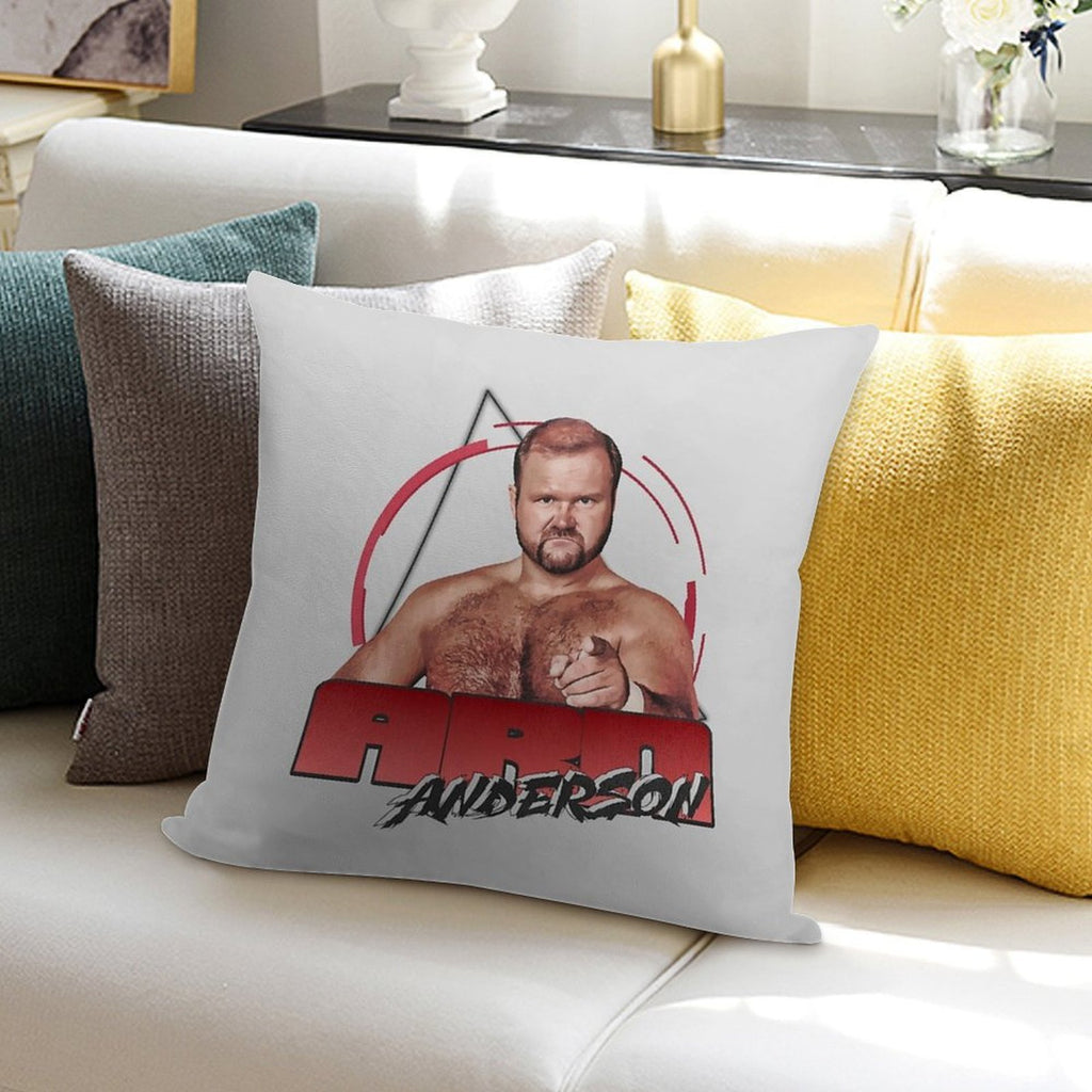 Arn Anderson 70s80s Vintage Pro Wrestling Soft Washable Throw Pillow