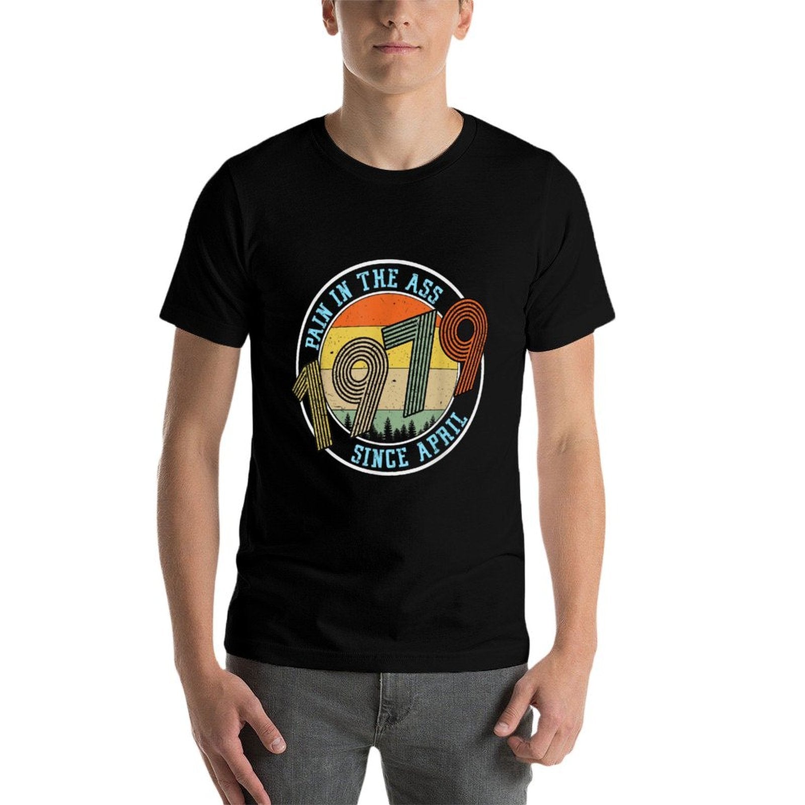 April 1979 40th Birthday  Retro Vintage 1979 Birthday  Slim-fit Cut T-Shirt