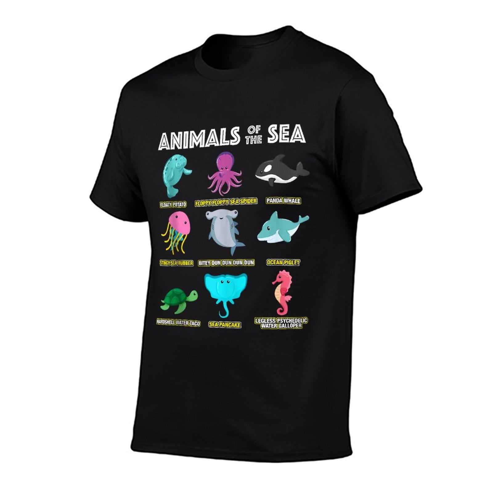 Animals Of The World Sea Creatures Funny Ocean Humor Meme  Trendy Pattern T-Shirt