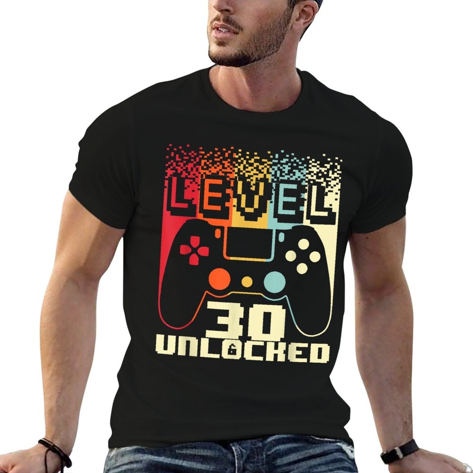 30th Birthday For Men Level 30 Unlocked Gamer 30 Year Old  Odor-resistant T-Shirt