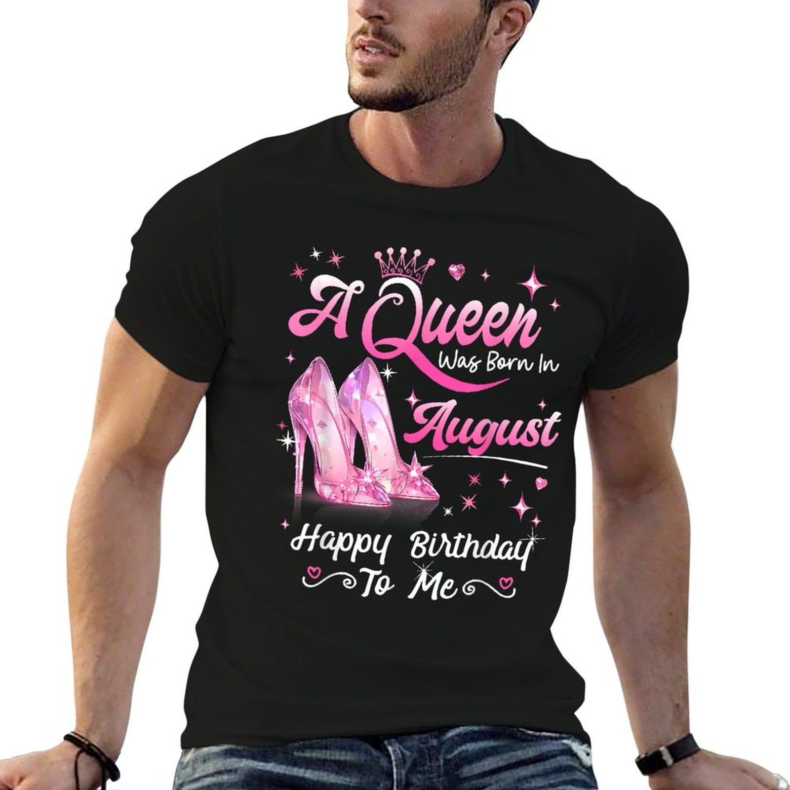 A Queen Was Born In August Happy Birthday To Me Bday Girl  Soft T-Shirt