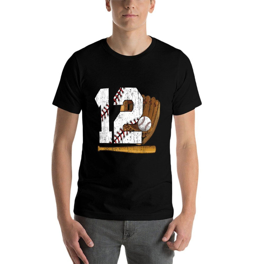 12th Birthday Baseball Boy Twelve Year Old Baseball Player  Stretchy T-Shirt