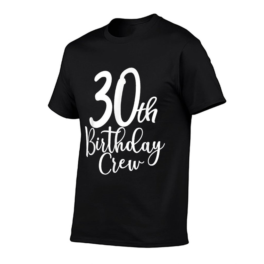 30th Birthday Crew 30 Years Old Matching Group Party  Heathered Texture T-Shirt