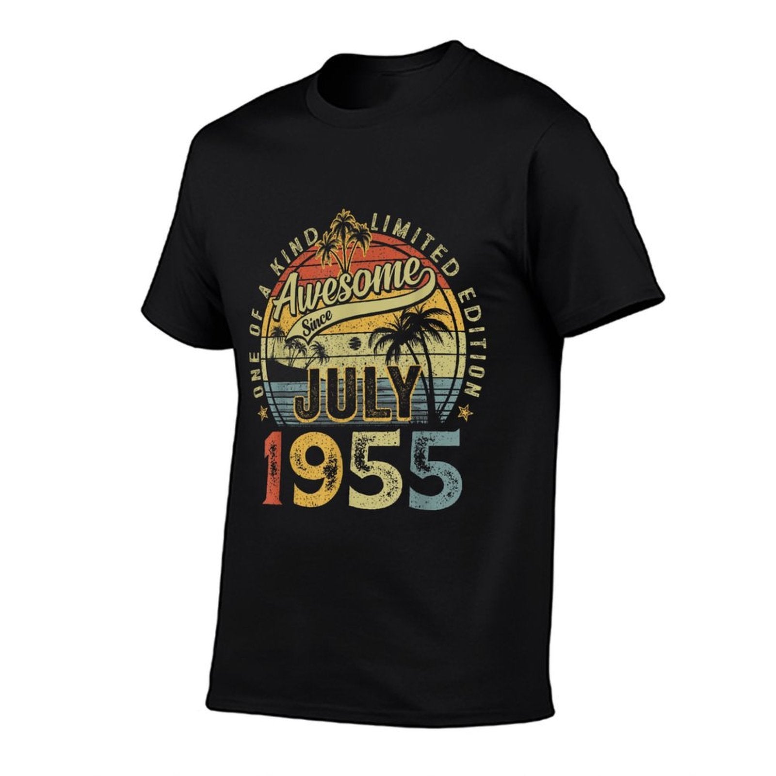 70 Years Old Vintage July 1955 Retro 70th Birthday Men Women  Polyester Blend T-Shirt