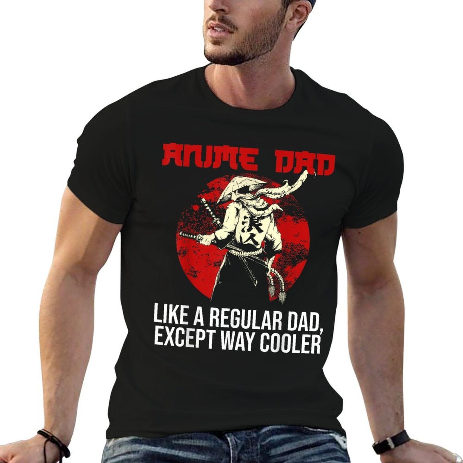 Anime DAd Like A Regular Dad Except Way Cooler Noodles Anime, Black, Small  High-quality Stitching T-Shirt