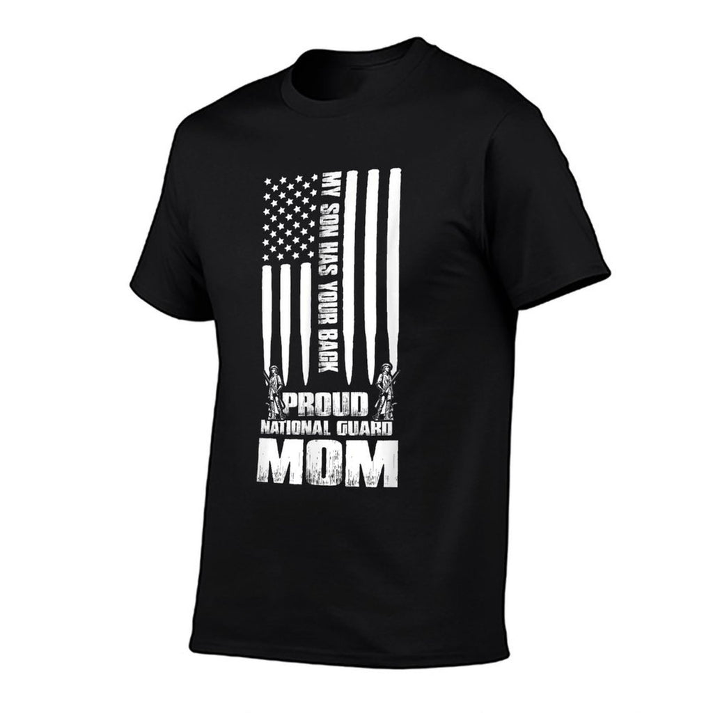 Army Mom My Son Has Your Back Proud National Guard Mom  Oversized Silhouette T-Shirt