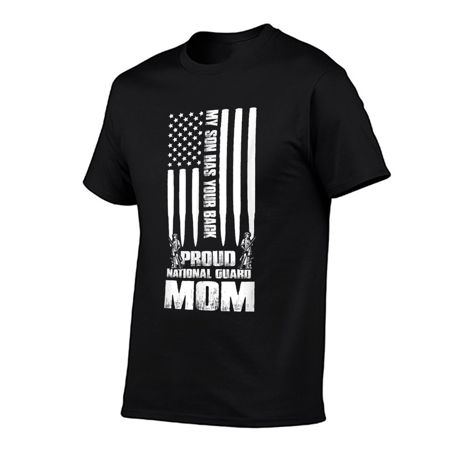 Army Mom My Son Has Your Back Proud National Guard Mom  Oversized Silhouette T-Shirt