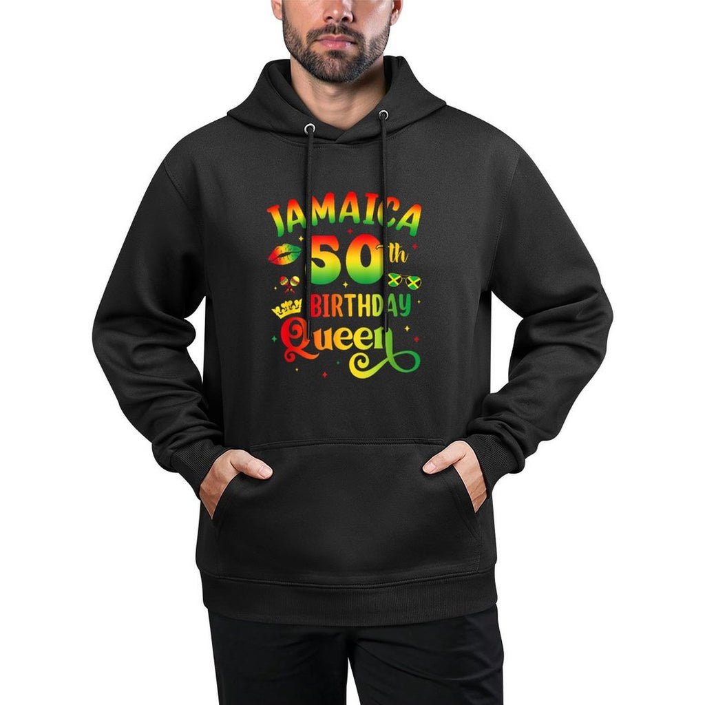 50Th Birthday Queen Jamaica Birthday Girl Matching Party Shrink-Resistant Hoodie