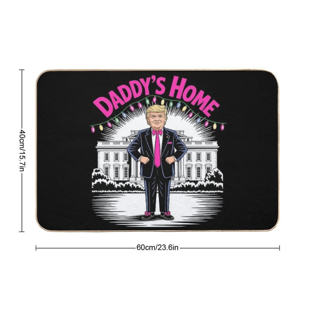 Daddys Home White Trump House Christmas Lights Women Girls  Eco-Friendly Bath Mat